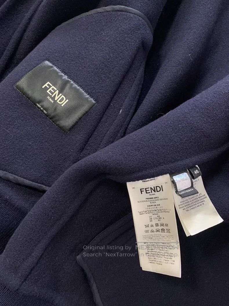 Fendi Fendi Wool jacket with crocodile skin eye detail Size US S / EU 44-46 / 1 - 4 Thumbnail