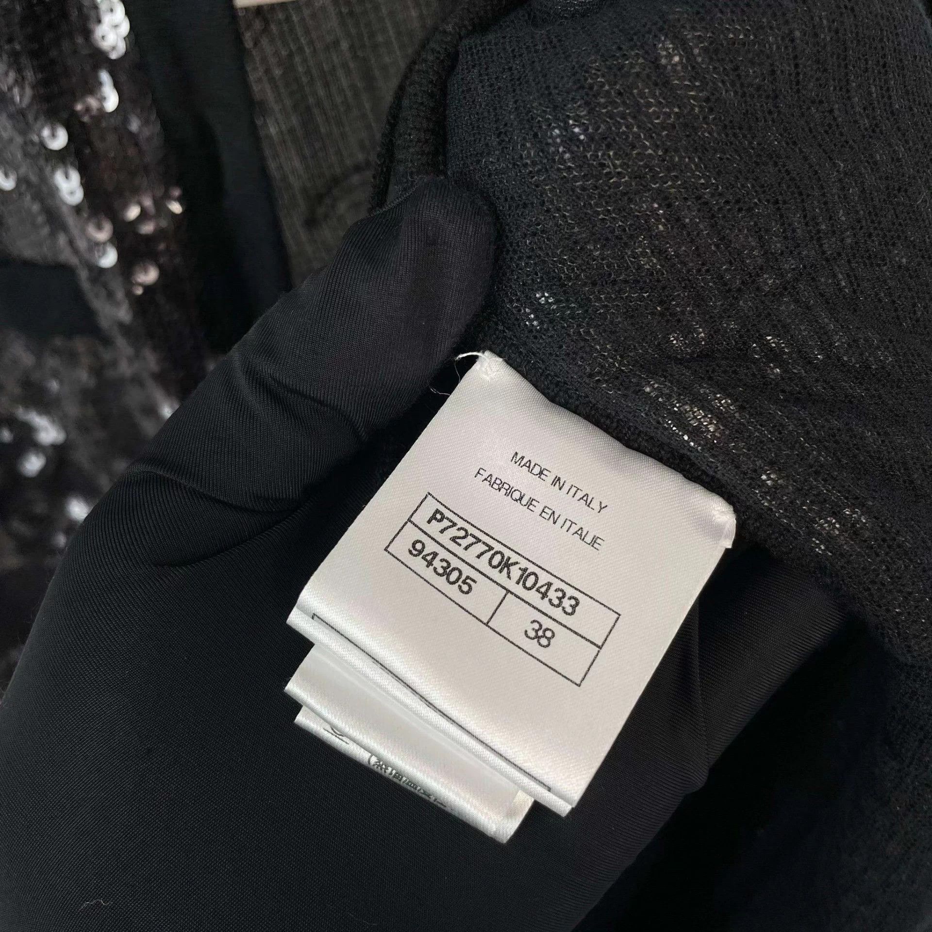 Chanel Chanel Sequin Crystal Longline Black Vest EU38 SS22 Size S / US 4 / IT 40 - 7 Thumbnail