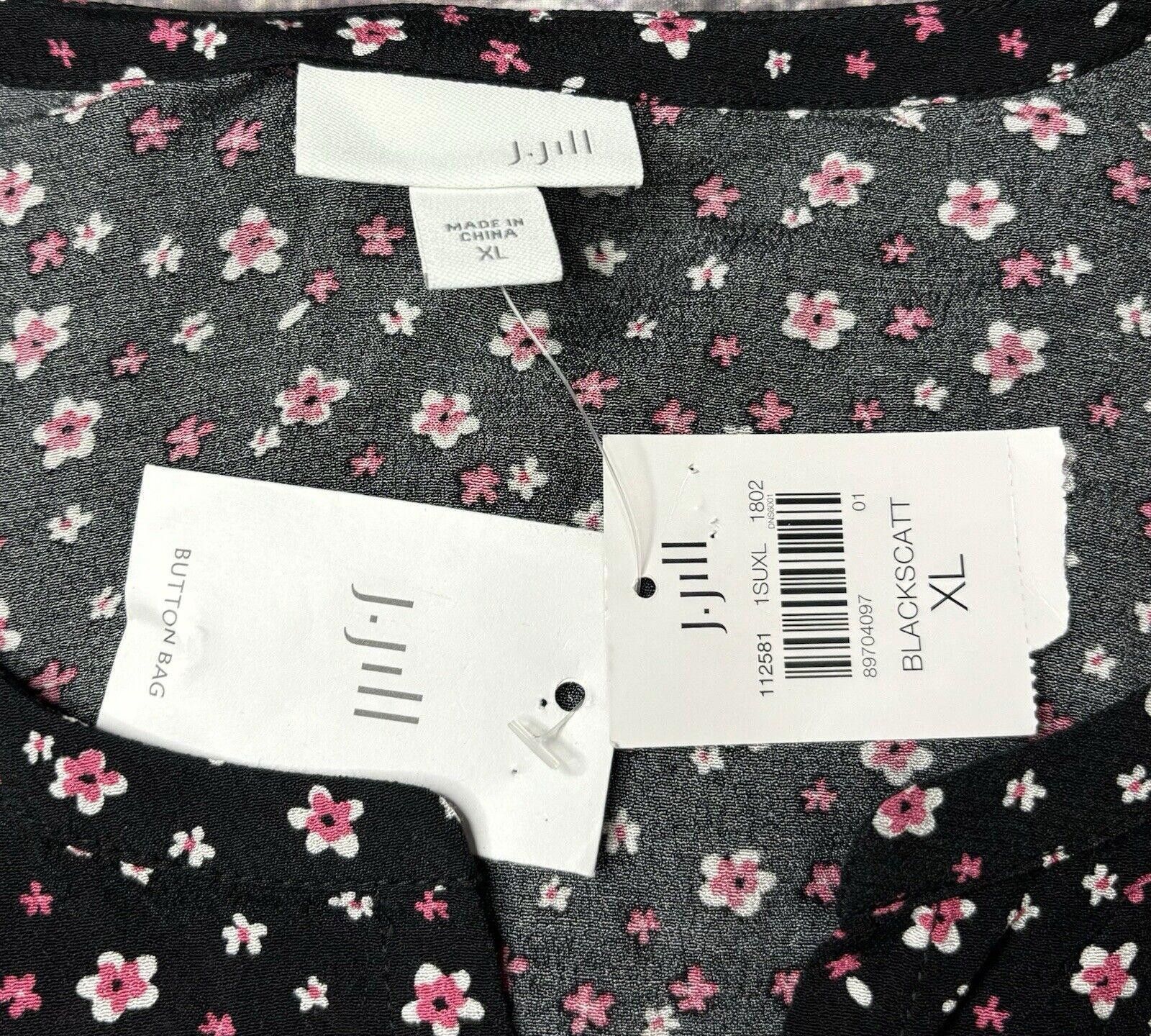 Other J Jill Tunic Top Women's XL Long Sleeve Floral Polka Dot Size XL / US 12-14 / IT 48-50 - 2 Thumbnail