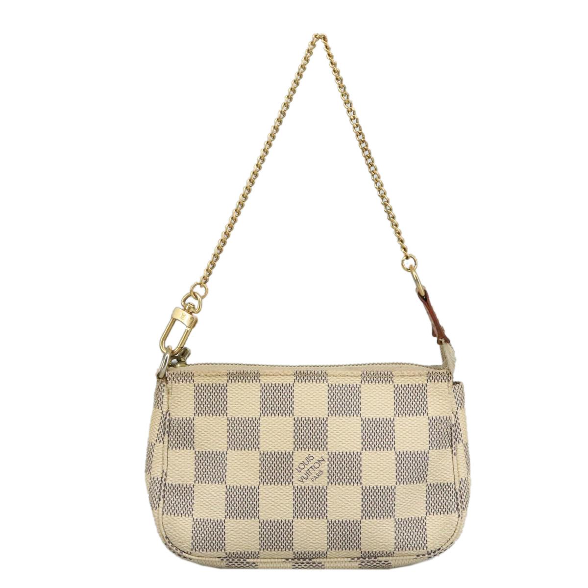 Louis Vuitton Mini Pochette Accessoires White Canvas Clutch Bag Size ONE SIZE - 1 Thumbnail