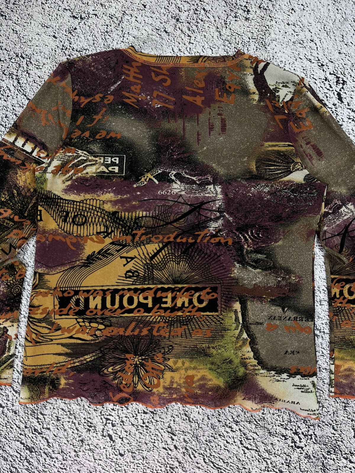 Japanese Brand Vintage JPG Style AOP Mesh Longsleeve Top Japanese Glamour Size L / US 10 / IT 46 - 10 Thumbnail