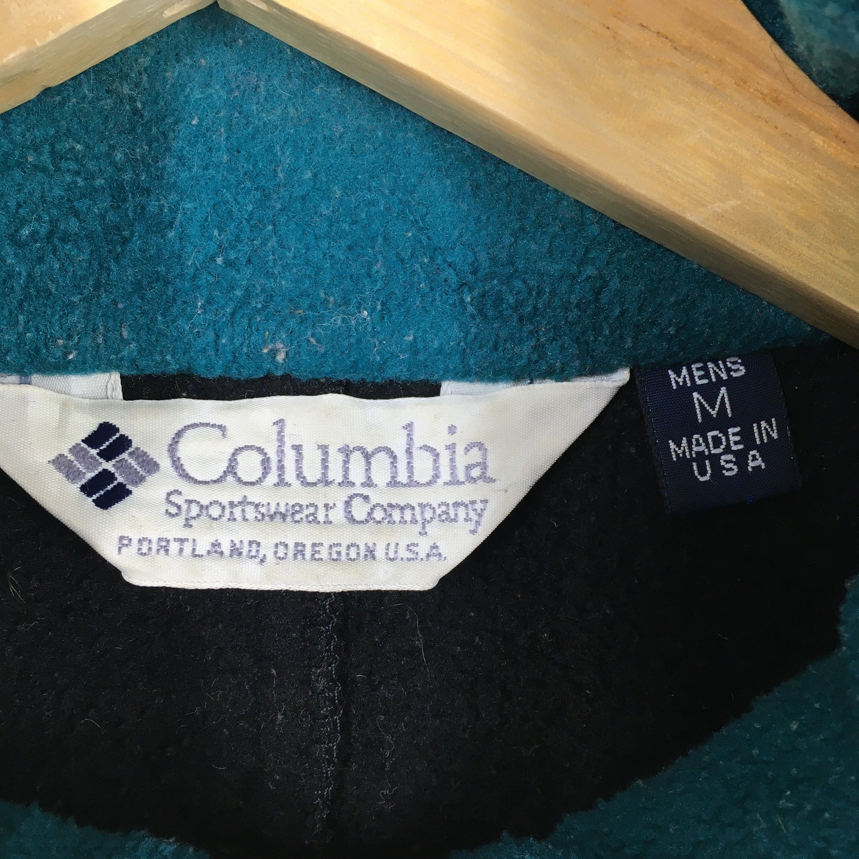 Columbia Vintage 90's Columbia Fleece Green Sweater Medium Size US M / EU 48-50 / 2 - 5 Thumbnail