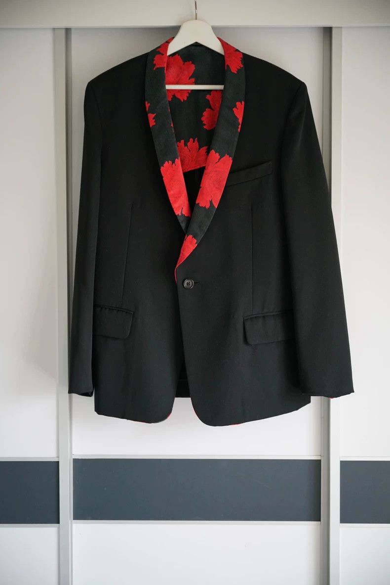 Yohji Yamamoto Yohji Yamamoto size 3 05aw peony flower silk collar suit 25 Size 38R - 2 Thumbnail