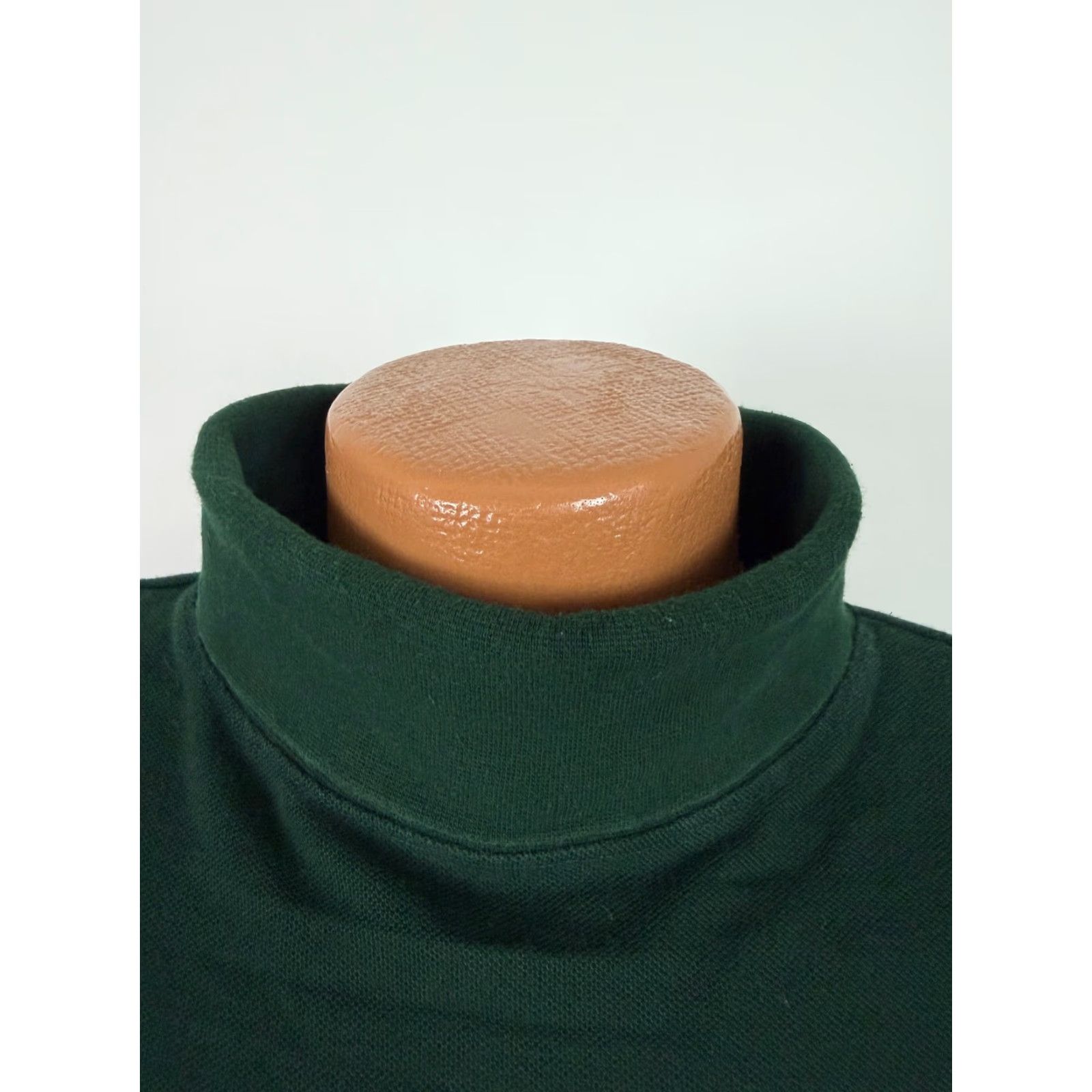 Brooks Brothers VINTAGE Brooks Brothers Shirt Turtleneck Men M Heavyweight Cotton Pique Knit 90s Oversized Green Size US M / EU 48-50 / 2 - 3 Thumbnail