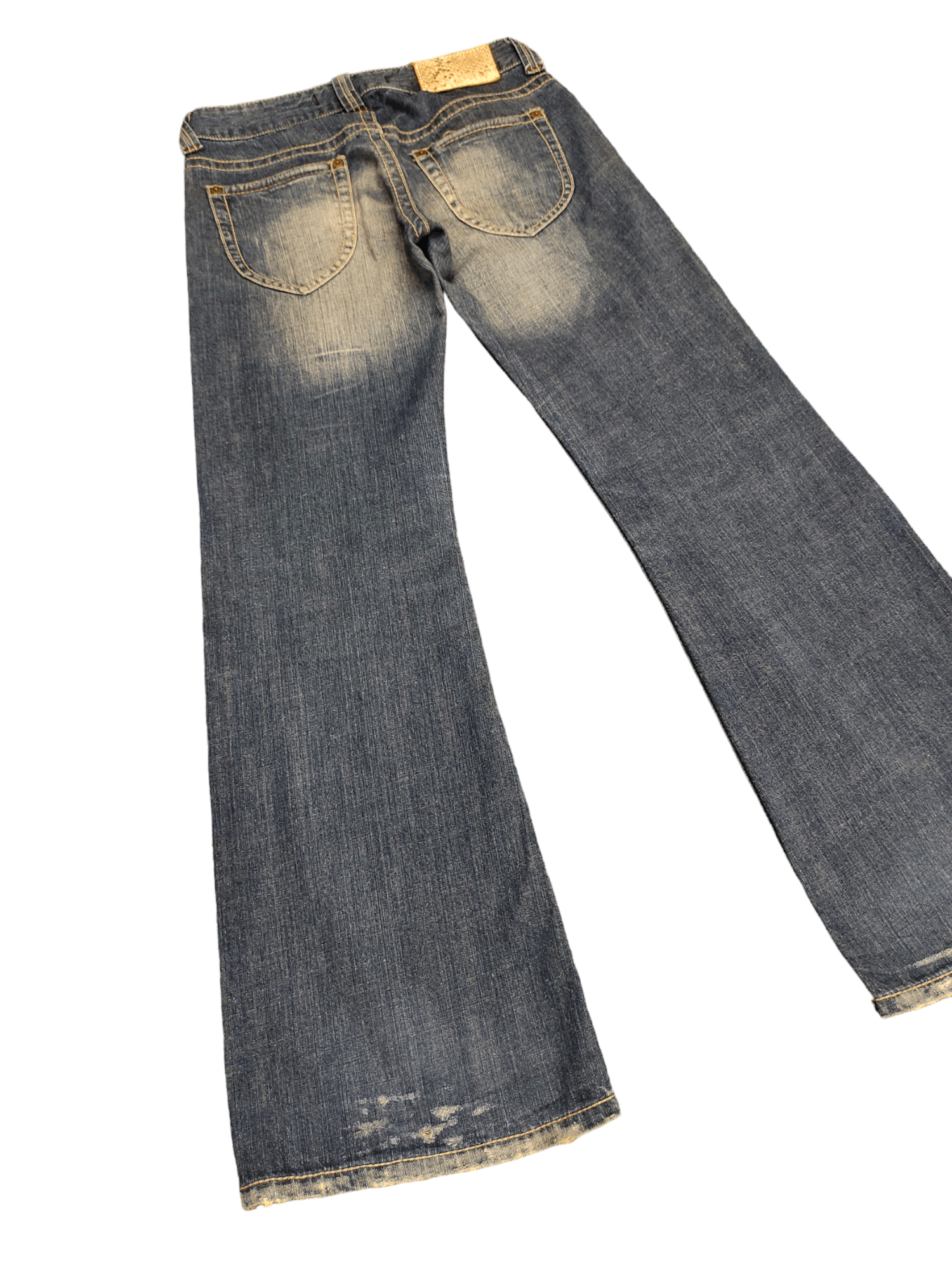 Le Grande Bleu (L.G.B.) Flare Jeans 5 Japan Distress Faded Low Rise Boot Cut Y2k Goa Size US 28 / EU 44 - 13 Thumbnail