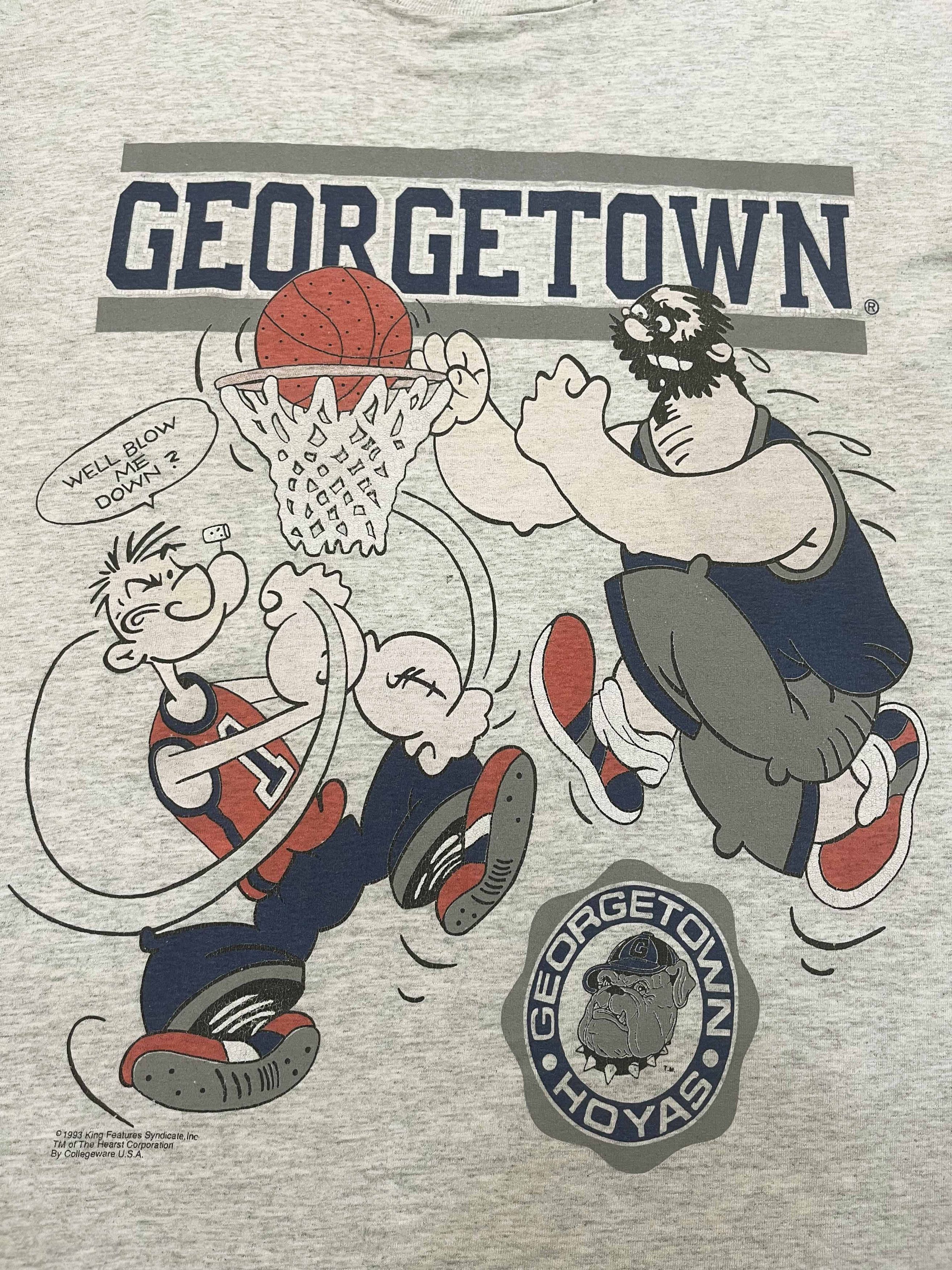 Vintage Vintage College Ware 1993 Popeye Georgetown Hoyas T-Shirt Size US XL / EU 56 / 4 - 2 Thumbnail