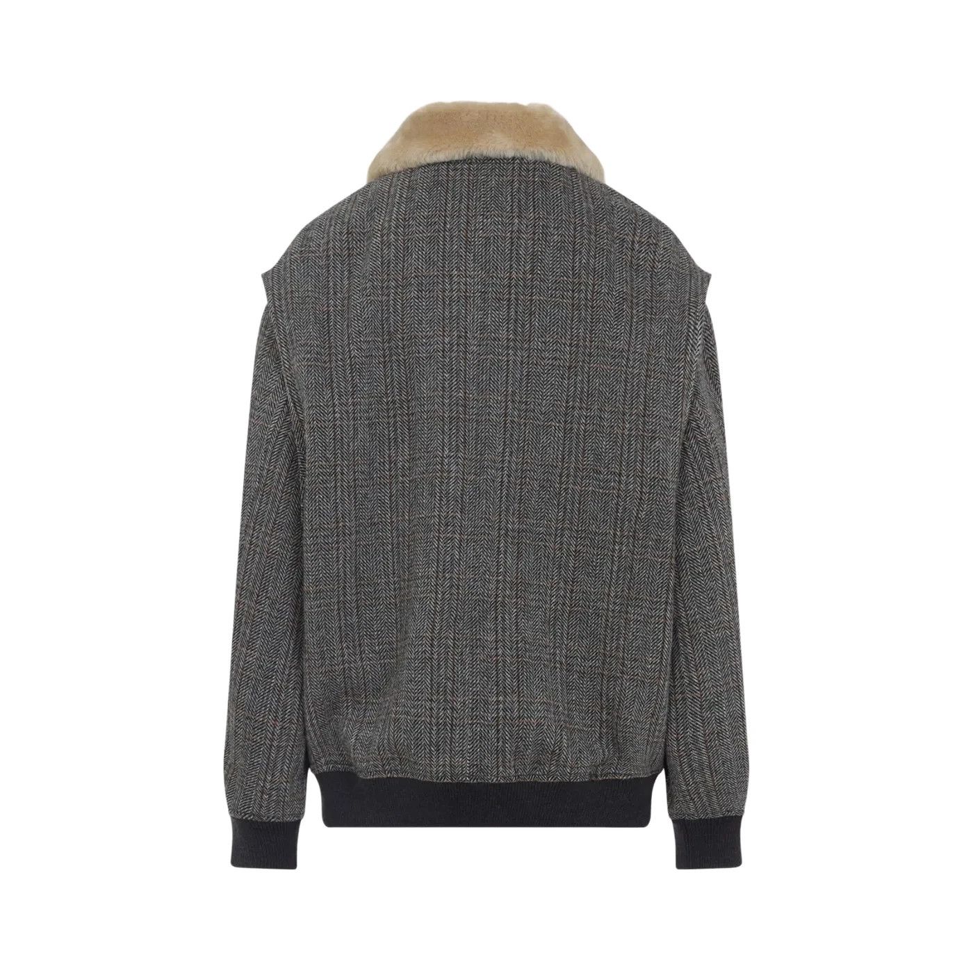 Miu Miu MIU MIU Gray Wool Jacket New & Authentic Size ONE SIZE - 2 Thumbnail