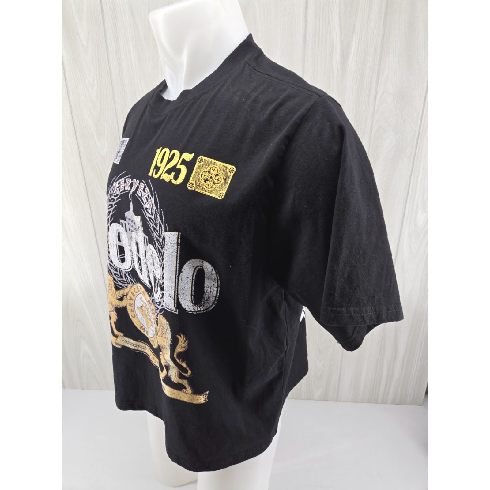 Vintage Modelo Short DBL Sided Graphic T Shirt Mens Size Large Black Size US L / EU 52-54 / 3 - 5 Thumbnail