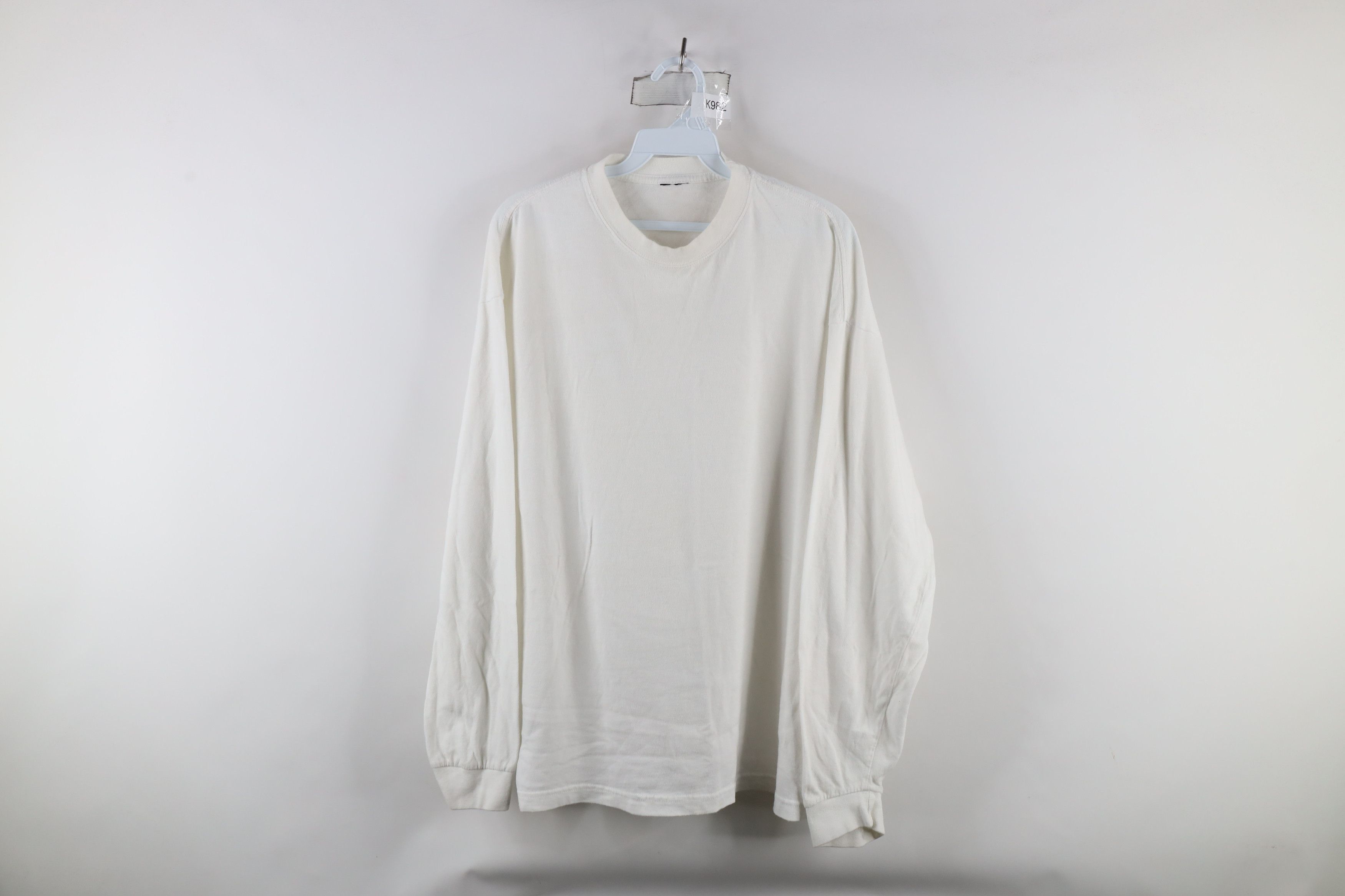 Vintage Vintage 90s Streetwear Long Sleeve T-Shirt White Cotton Size US XL / EU 56 / 4 - 1 Thumbnail