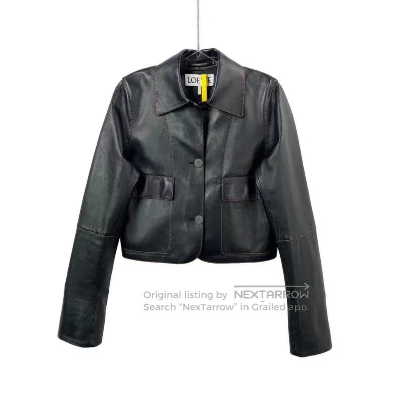Loewe Loewe Lamb leather classic leather jacket Size XXS / US 00 / IT 34 - 1 Thumbnail