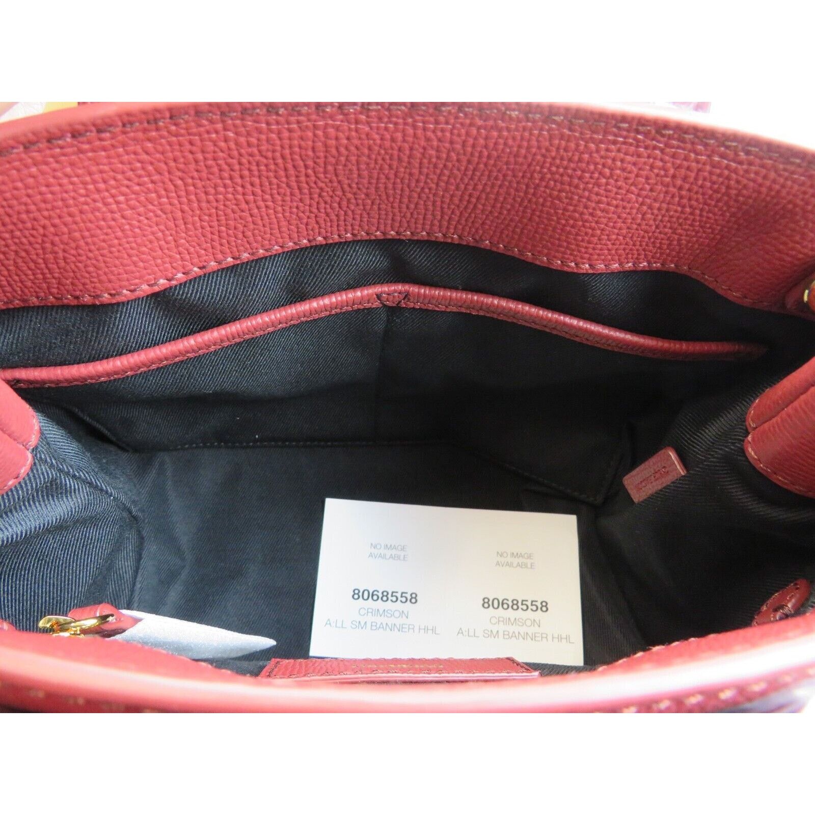 Burberry BURBERRY BANNER CRIMSON LEATHER CHECK CANVAS SHOULDER SM BAG Size ONE SIZE - 13 Thumbnail