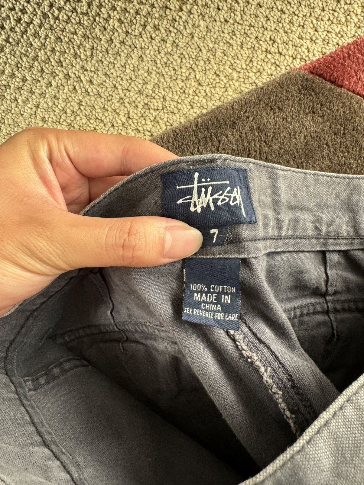 Stussy Gray Vintage Stussy Cargo Pants Size 28" / US 6 / IT 42 - 7 Thumbnail