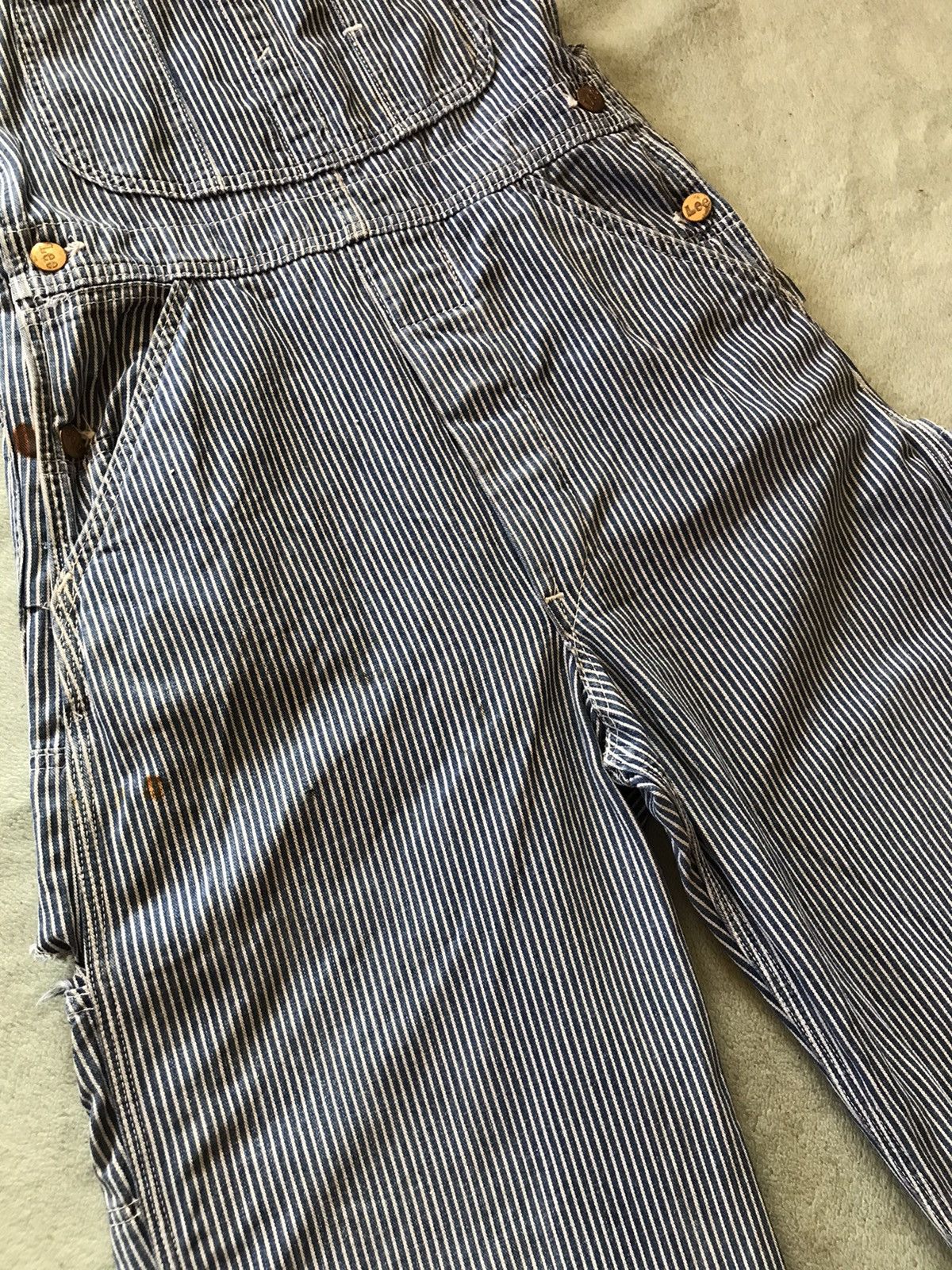 Lee × Vintage Vintage Lee Overall/Jumpsuit Hickory Stripe Size US 32 / EU 48 - 4 Thumbnail