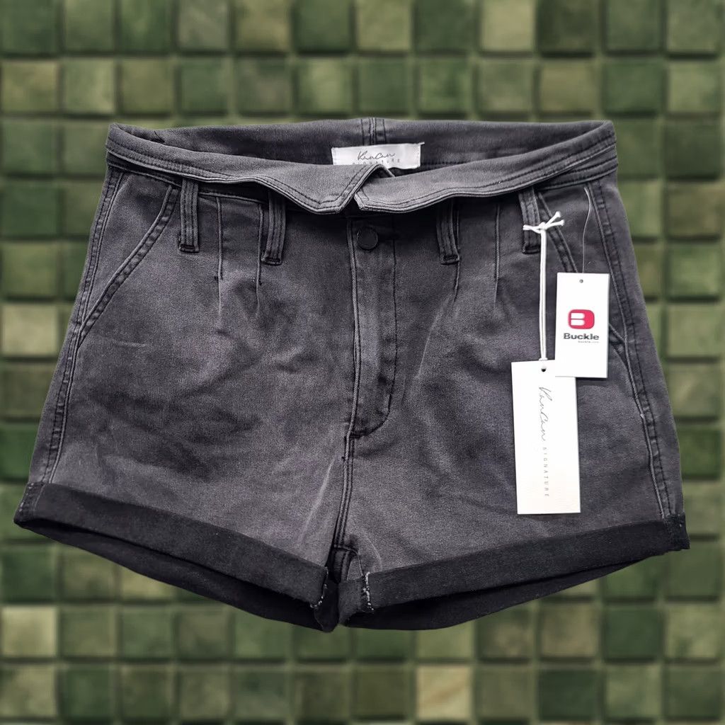 Vintage KanCan Shorts Womens Large Ultra High Rise Mom Black Casual Size 36" / US 14 / IT 50 - 1 Thumbnail