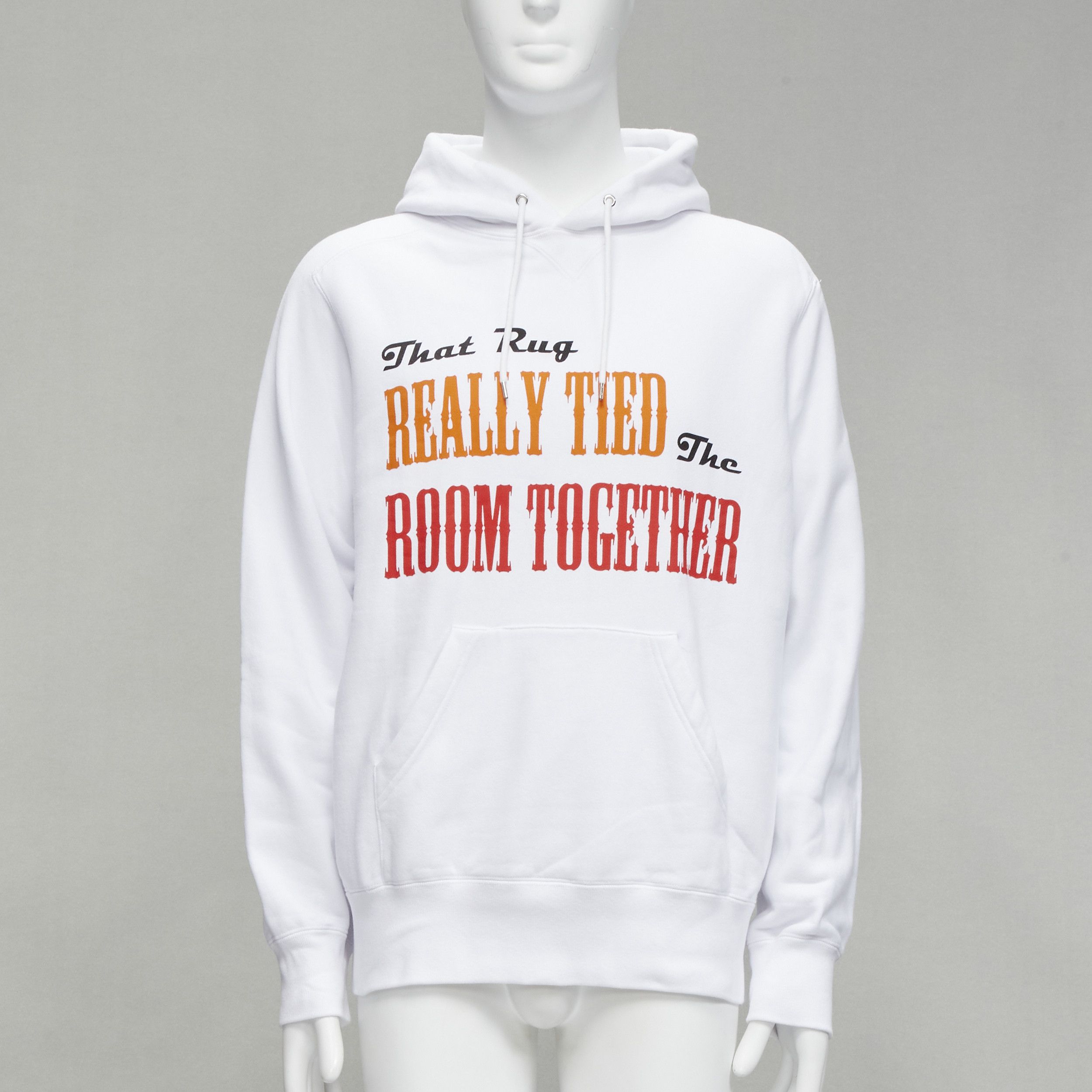 Sacai SACAI 2020 Big Lebowski Really Tied Room Together slogan white hoodie Sz.2 M Size US M / EU 48-50 / 2 - 1 Thumbnail
