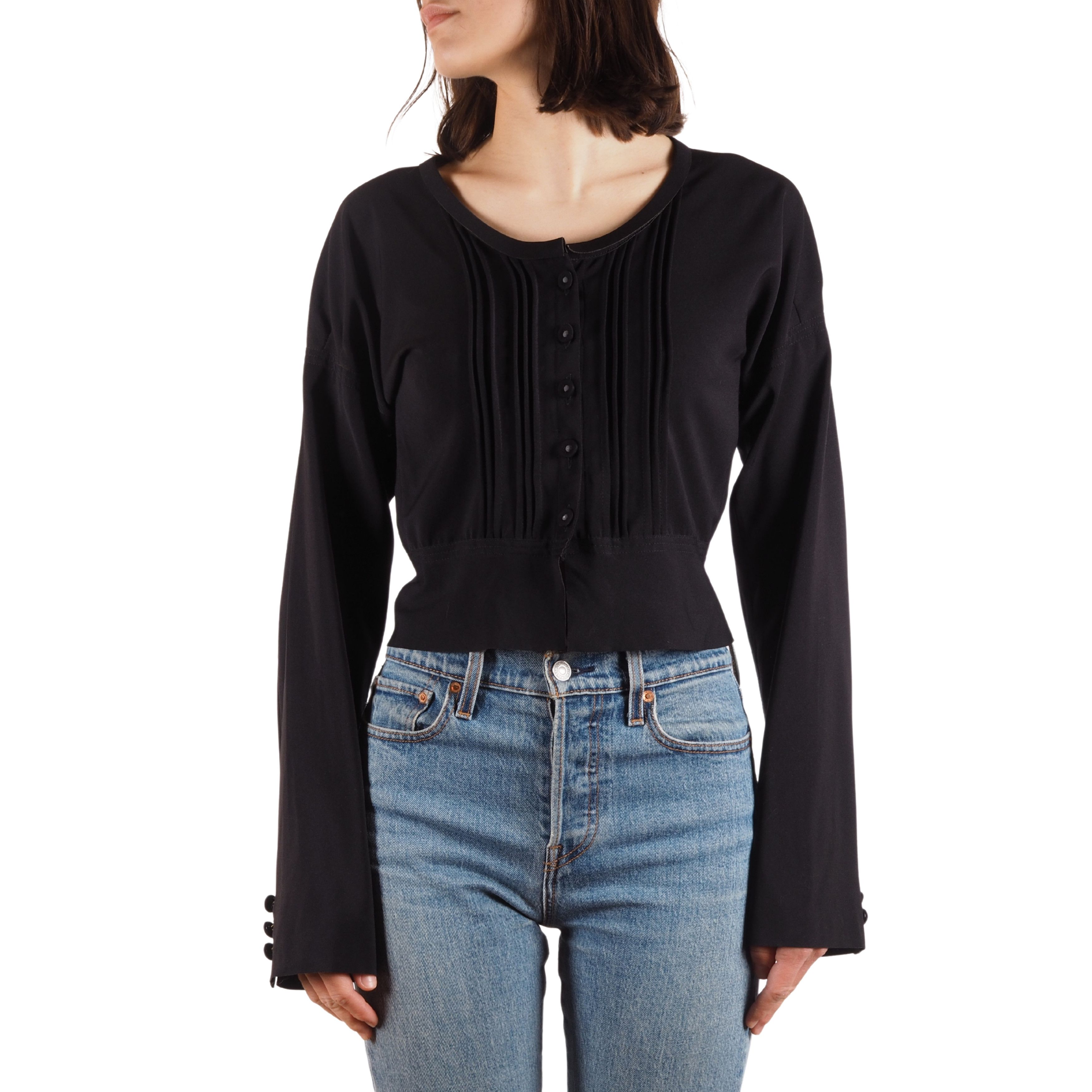 Marithe + Francois Girbaud Marithe Francois Girbaud Vintage Black Blazer Jacket Size M / US 6-8 / IT 42-44 - 1 Thumbnail