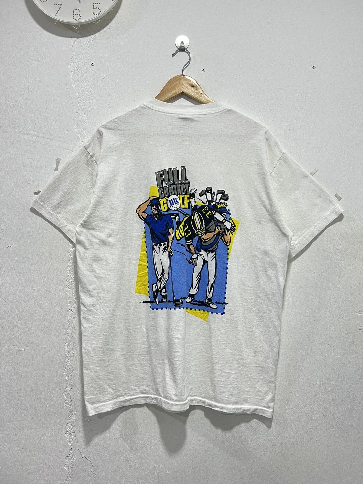 Vintage Vintage 90’s Lite Beer Crazy Backhit Promo Tshirt Size US XL / EU 56 / 4 - 1 Thumbnail