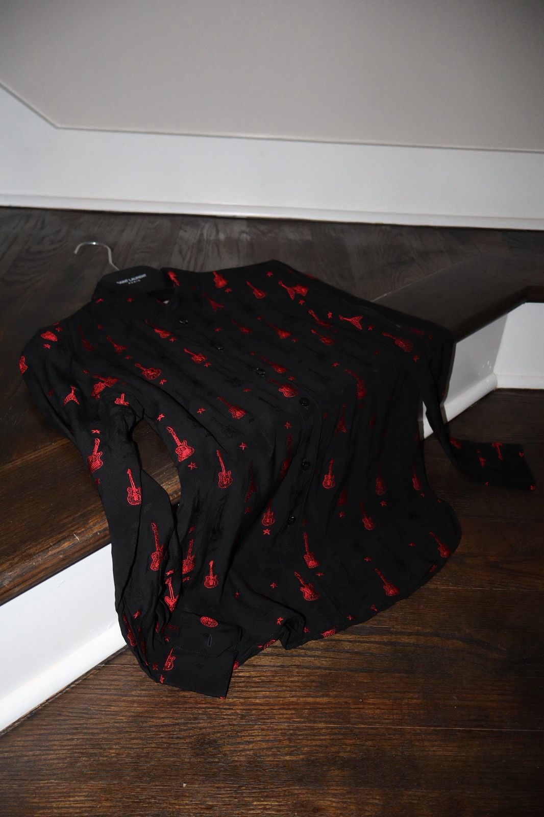 Saint Laurent Paris Saint Laurent Paris 2015 Guitar Silk Button Shirt Size US XXS / EU 40 - 5 Thumbnail