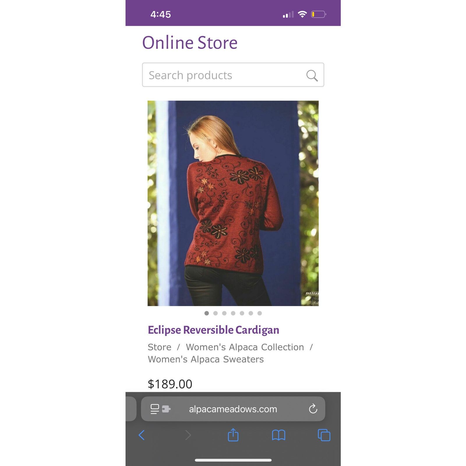 Other Alpaca Meadows Reversible Floral One Button Cardigan Size M / US 6-8 / IT 42-44 - 10 Thumbnail