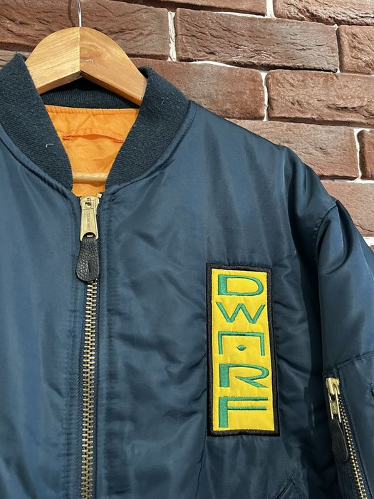 Vintage Rare 90s Dwarf Records Bomber Jacket Gabber Hardcore Rave XL ...