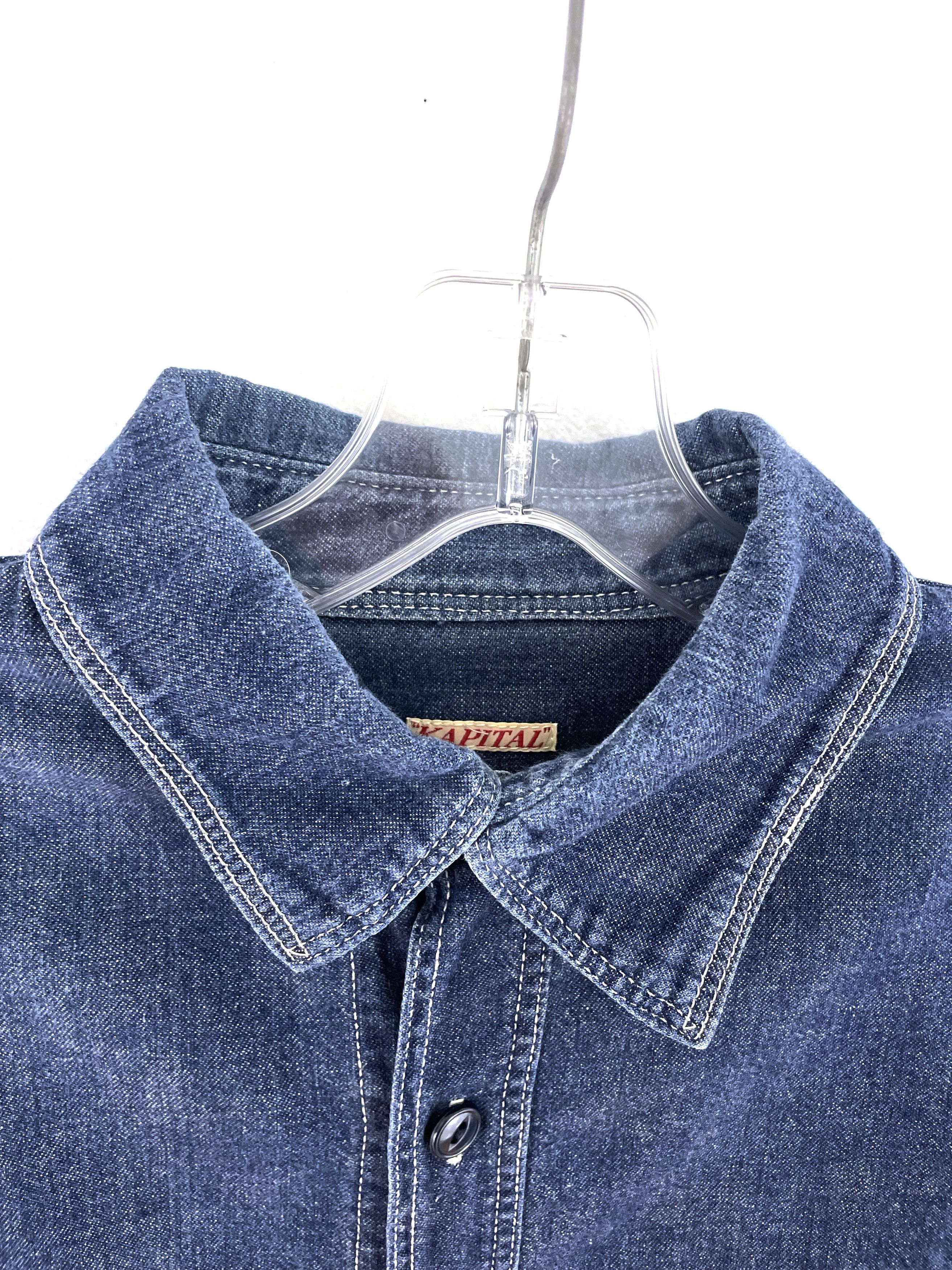 Kapital Cargo Denim Shirt Size US L / EU 52-54 / 3 - 3 Thumbnail