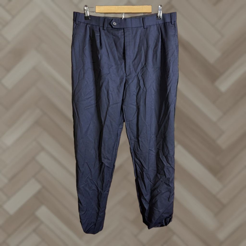 Ralph Lauren Lauren Ralph Lauren Pants Men 36x32 Wool Black Dress Pants Mens Regular Straight 100% Wool Geometric Pattern Vintage No Size US 36 / EU 52 - 1 Thumbnail