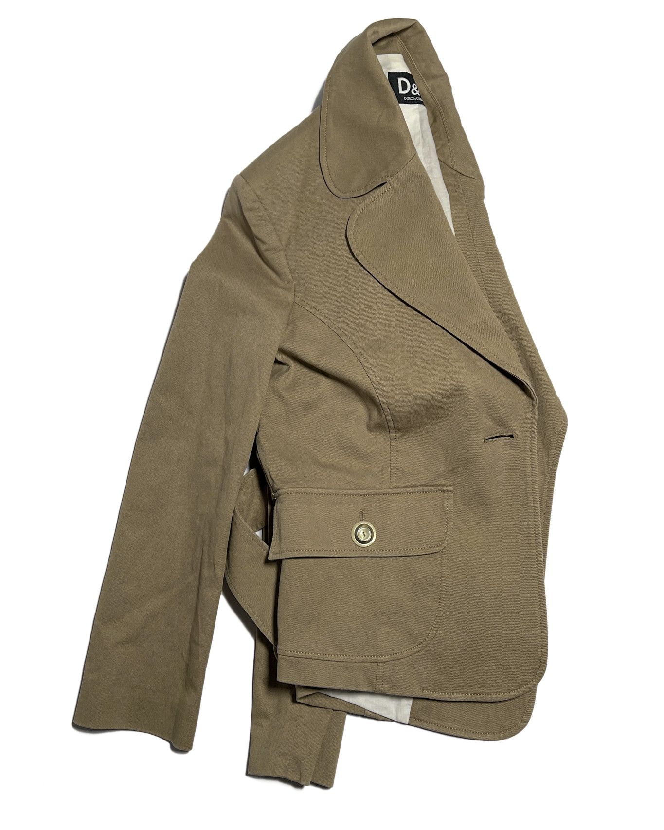 Dolce & Gabbana D&G by Dolce & Gabbana cropped blazer (Beige, S) Size S / US 4 / IT 40 - 6 Thumbnail