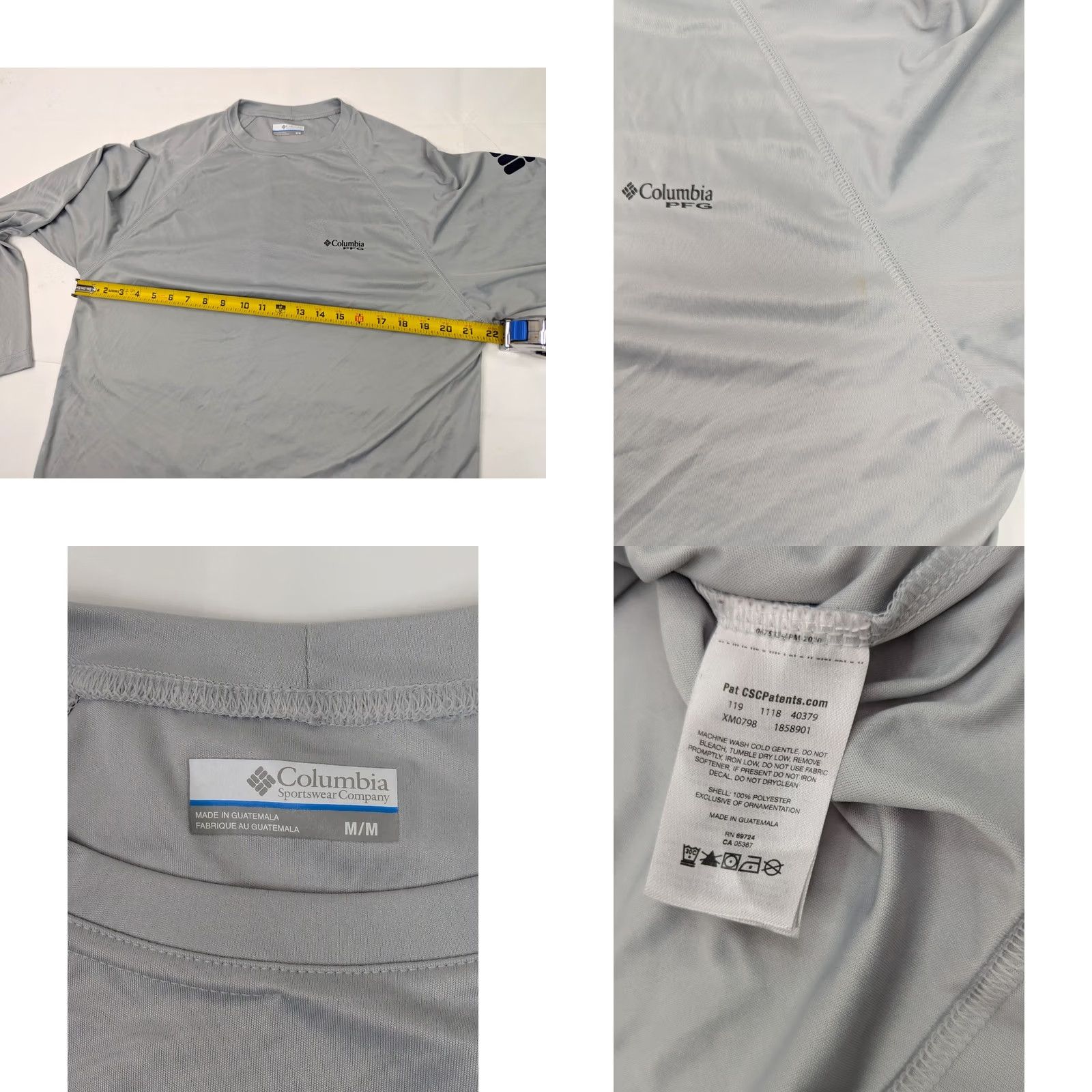 Vintage Columbia PFG Performance Fishing Shirt Men M Short Sleeve Gray Largemouth Bass America FISH Theme Size US M / EU 48-50 / 2 - 8 Thumbnail
