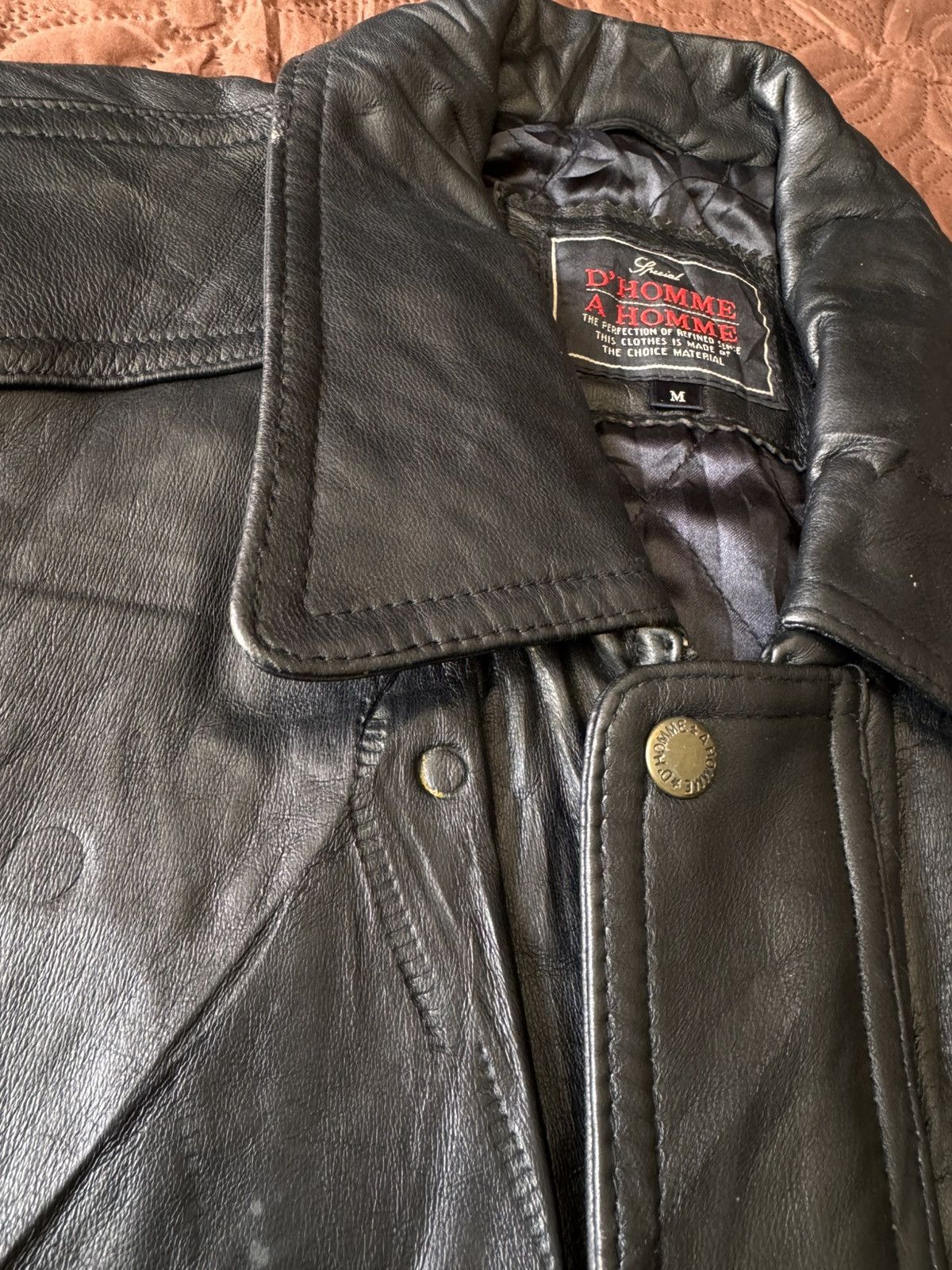 Issey Miyake VINTAGE 90s D HOMME A HOMME PARACHUTE POCKET LEATHER JACKET❗️ Size US M / EU 48-50 / 2 - 16 Thumbnail
