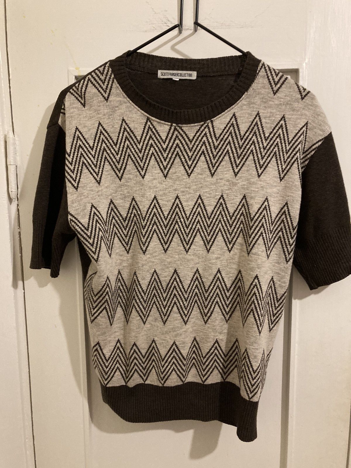 image of Scott Fraser Collection Knitted T-Shirt in Brown, Men's (Size Medium)