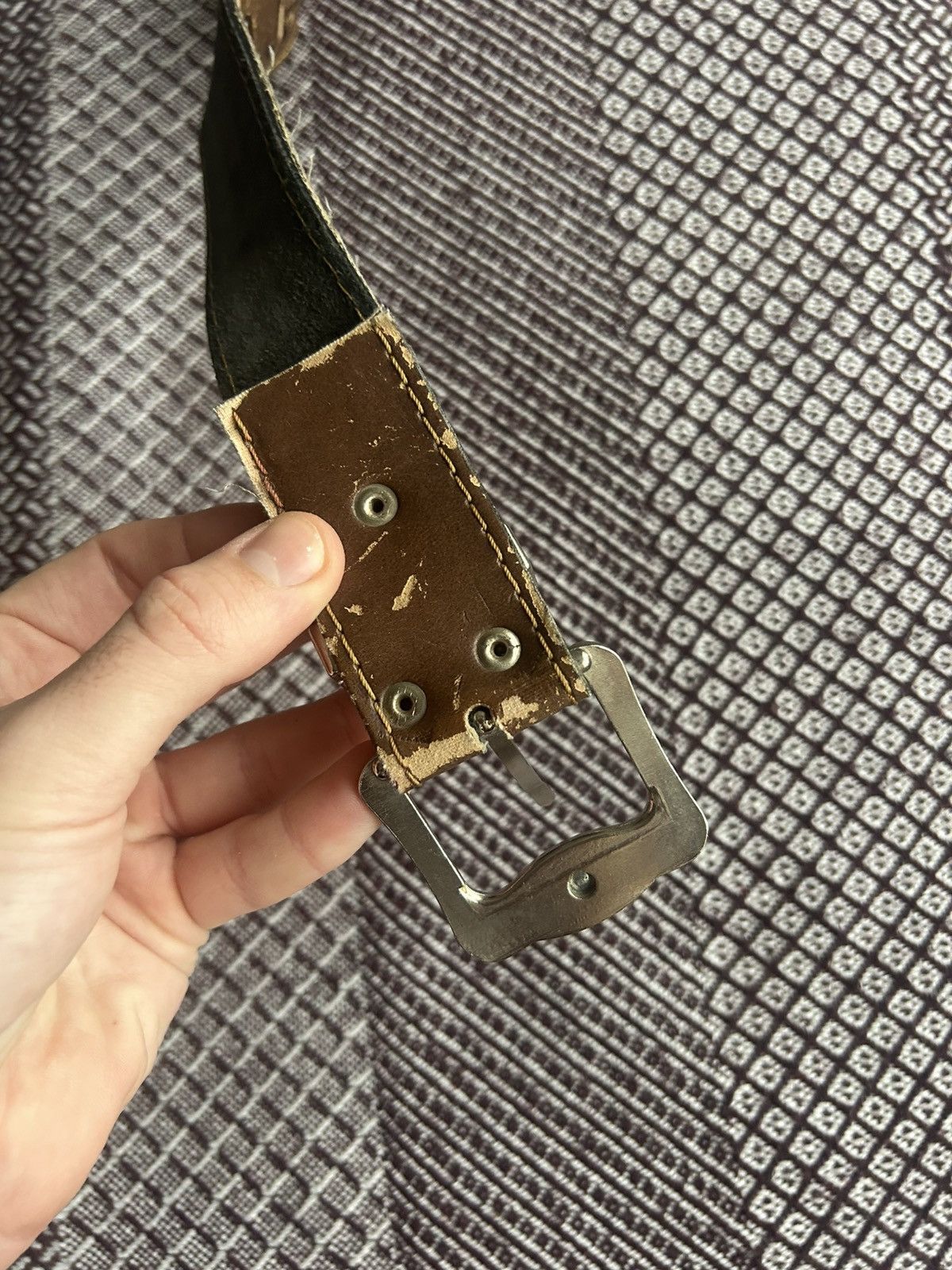 Calvin Klein Vintage Calvin Klein Distressed Belt Brown Faded Y2K Style Size ONE SIZE - 6 Thumbnail