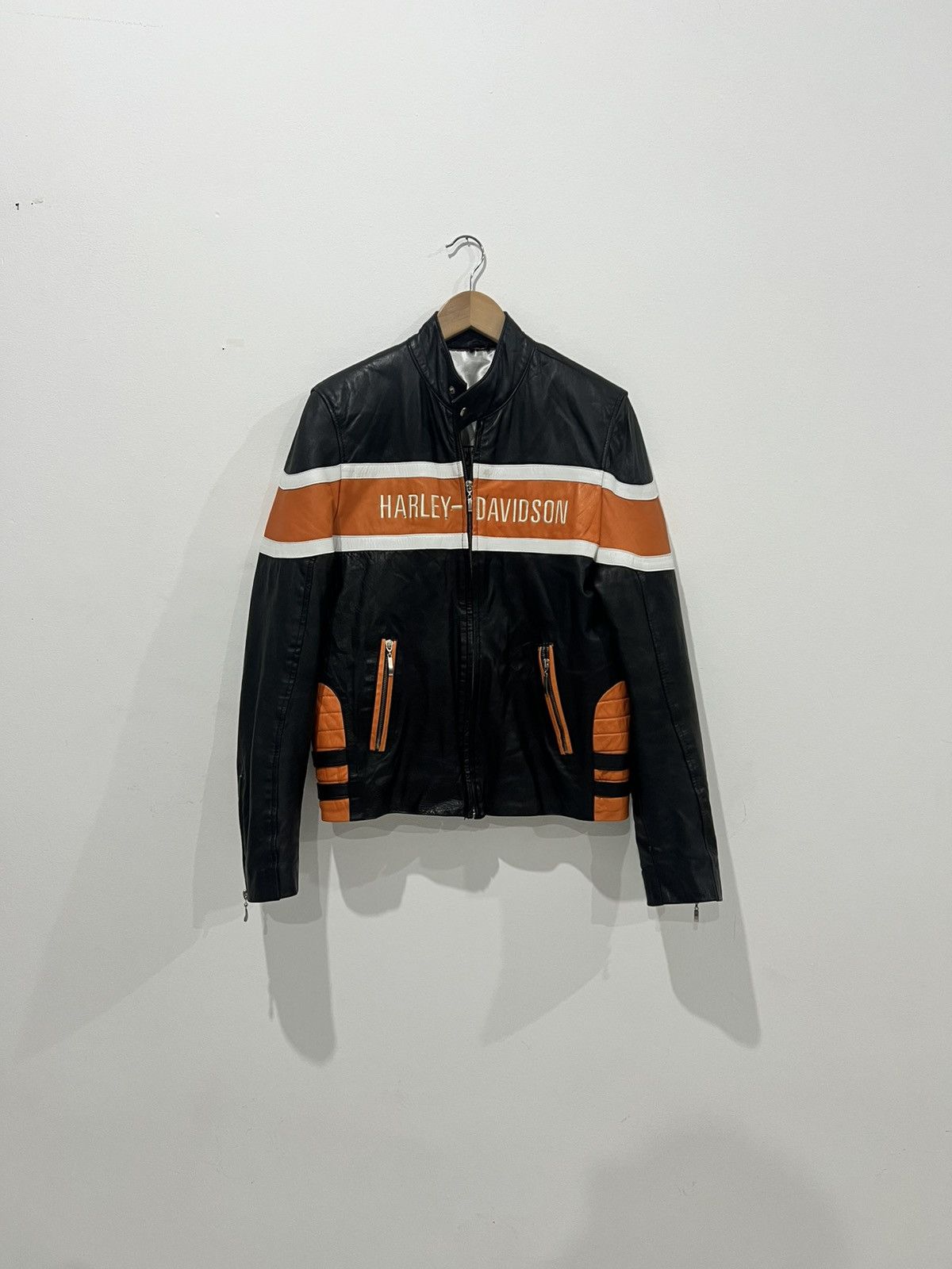 Harley Davidson × Vintage 🩸RARE🩸Harley Davidson Vintage Leather Jacket Size US M / EU 48-50 / 2 - 2 Thumbnail