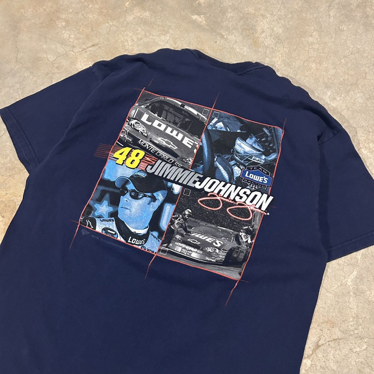 NASCAR × Vintage Crazy Vintage Y2K Nascar Jimmie Johnson Lowe’s Racing Tee Size US L / EU 52-54 / 3 - 2 Thumbnail
