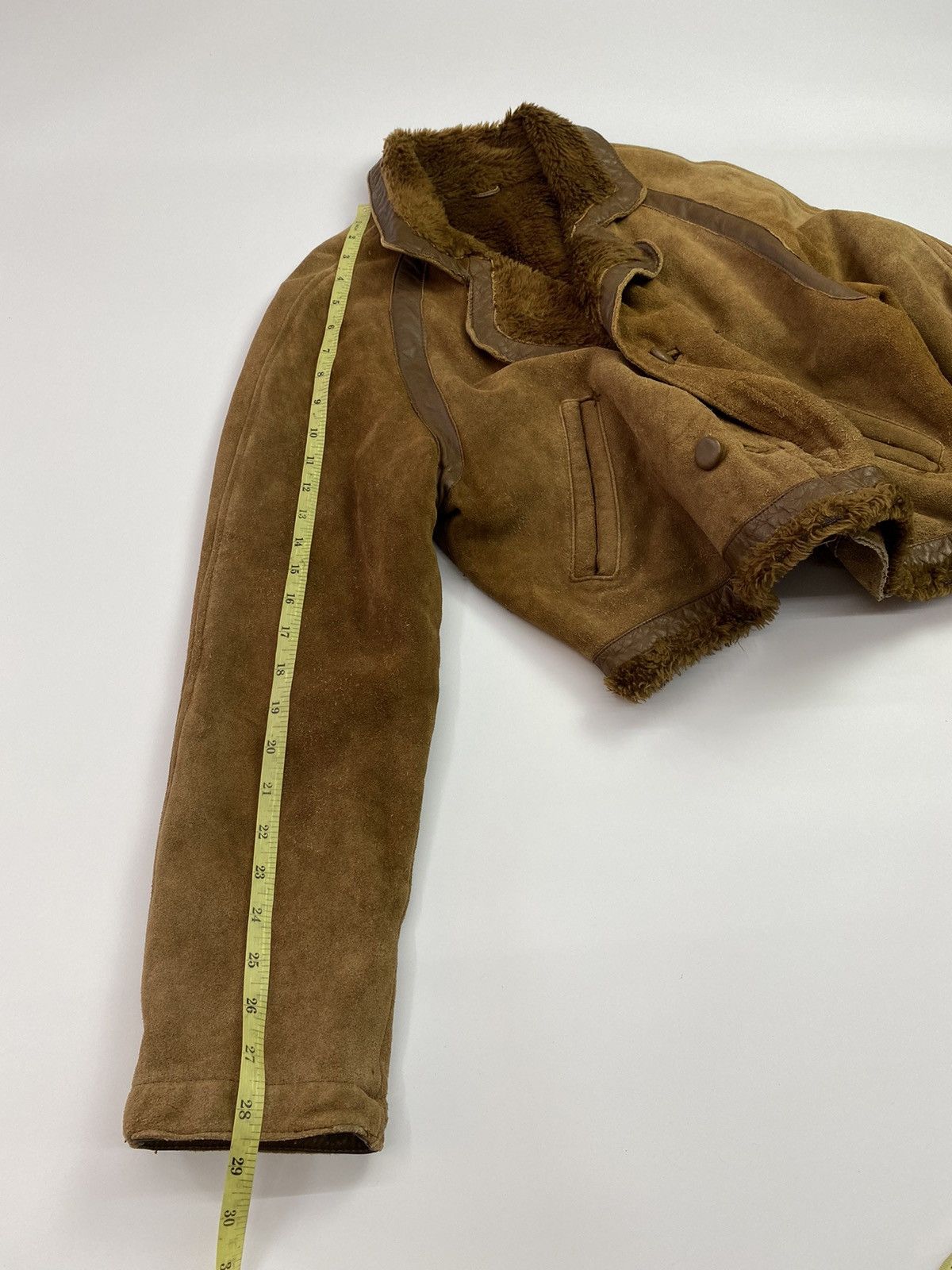 Designer × Vintage Suede leather sherpa jacket gallery seamore Size US M / EU 48-50 / 2 - 10 Thumbnail