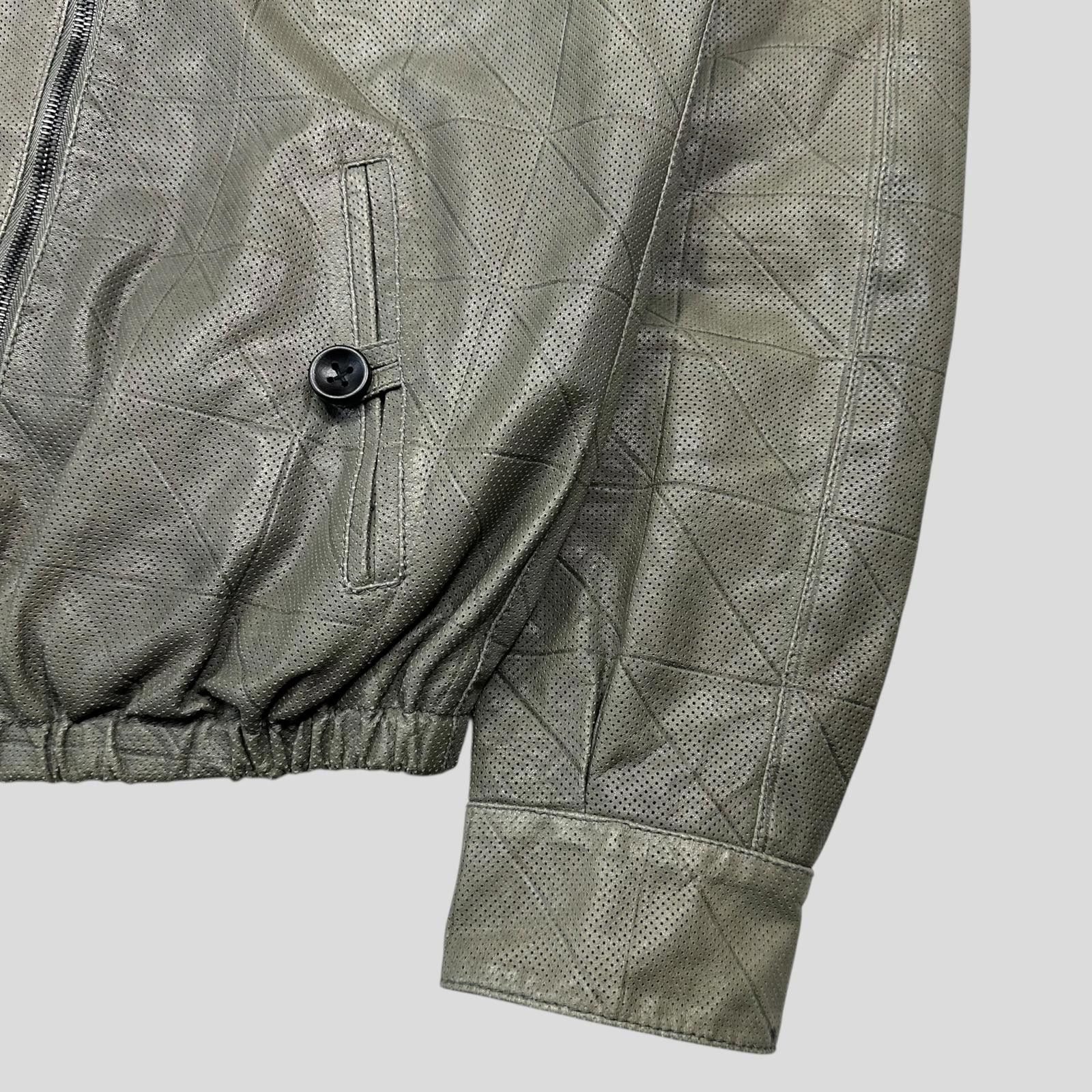 Armani Giorgio Armani 2010 Perforated Leather Bomber Jacket IT48 M Size US M / EU 48-50 / 2 - 3 Thumbnail