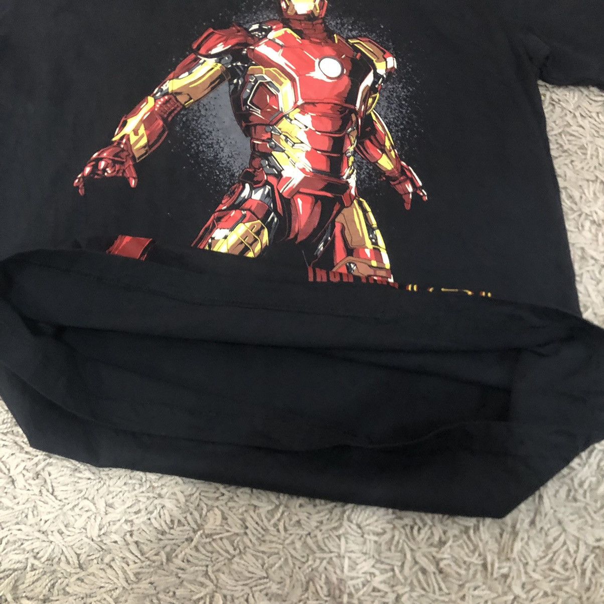 Marvel Comics Iron Man Big Print original black t shirt Size US L / EU 52-54 / 3 - 7 Thumbnail