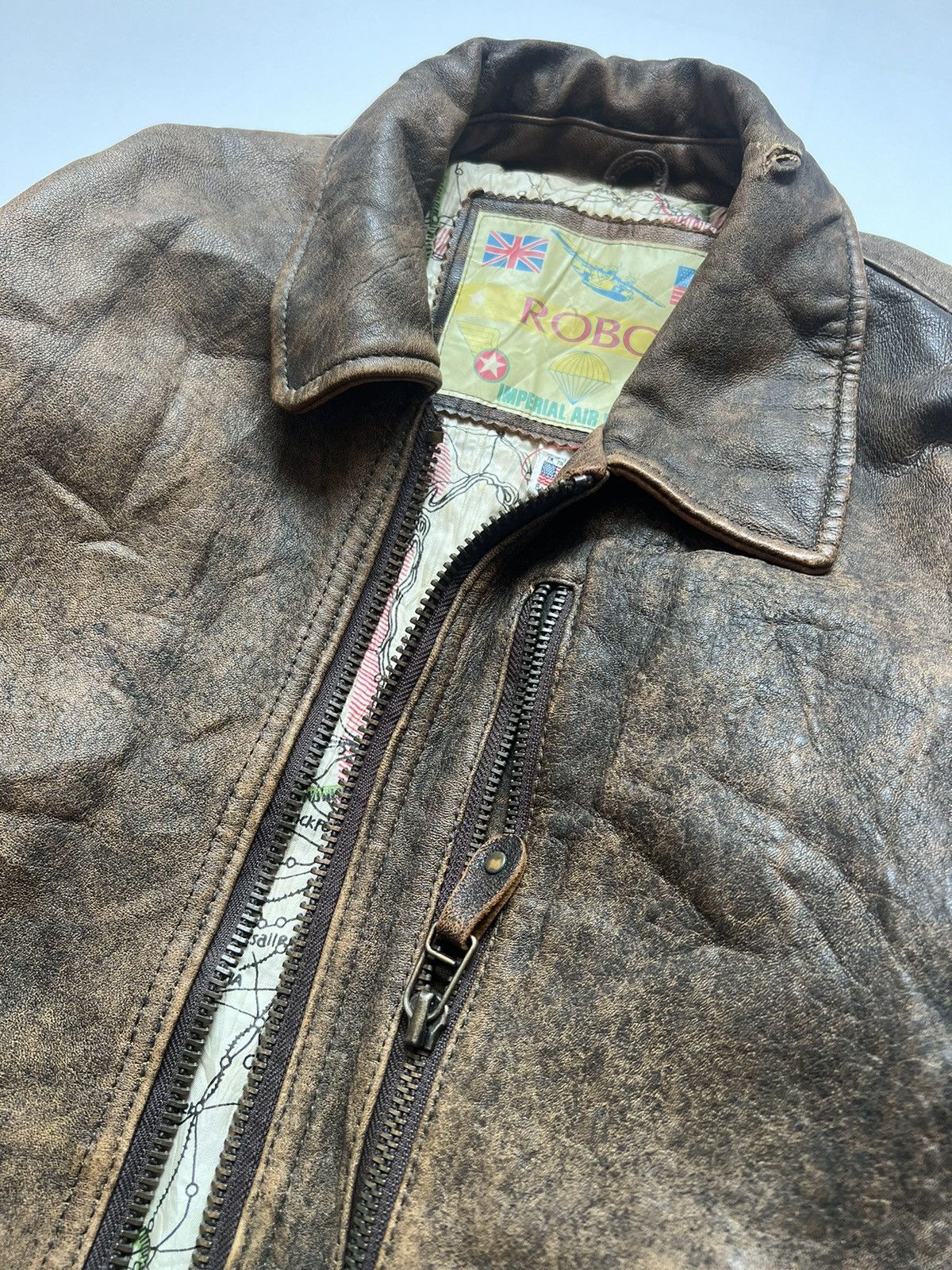 Vintage Vintage Leather Jacket Robo Flying Jacket Size US L / EU 52-54 / 3 - 8 Thumbnail