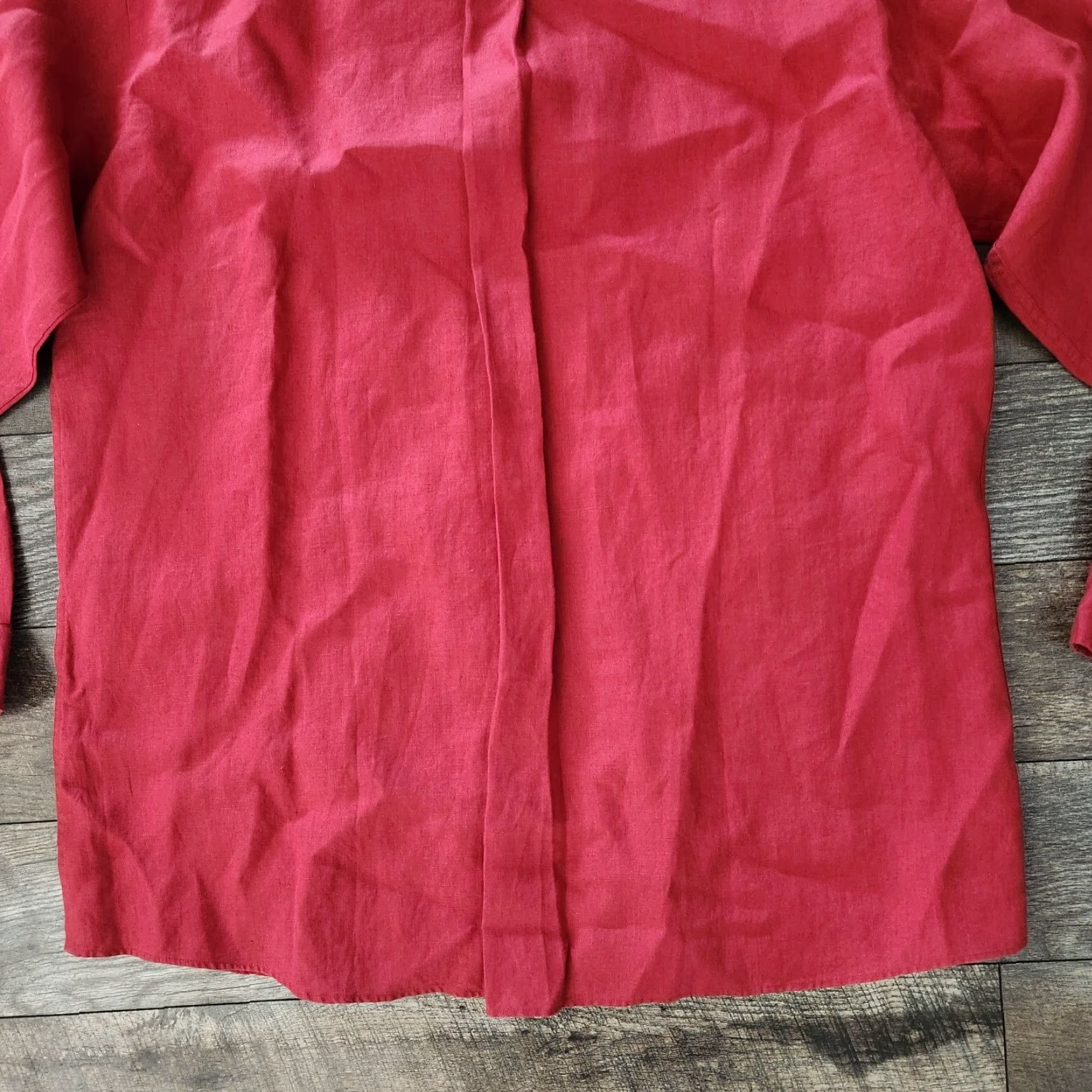 Vintage Allen Solly Platinum Linen Shirt Button-Up Long Sleeve Red Size L Men Casual Shirt Size US L / EU 52-54 / 3 - 7 Thumbnail