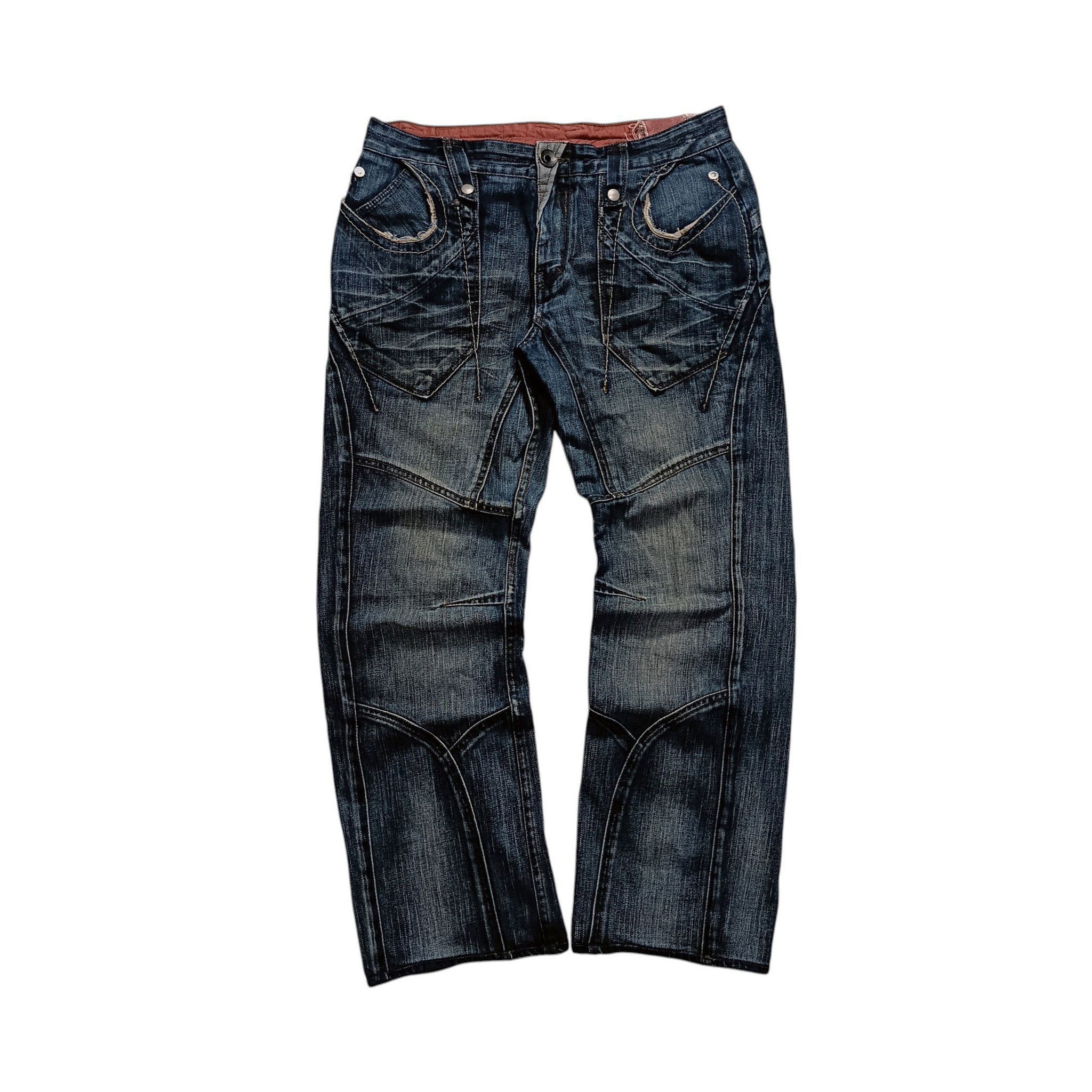 Other Tough Jeansmith Skull Panel Denim Y2K Size US 34 / EU 50 - 1 Thumbnail