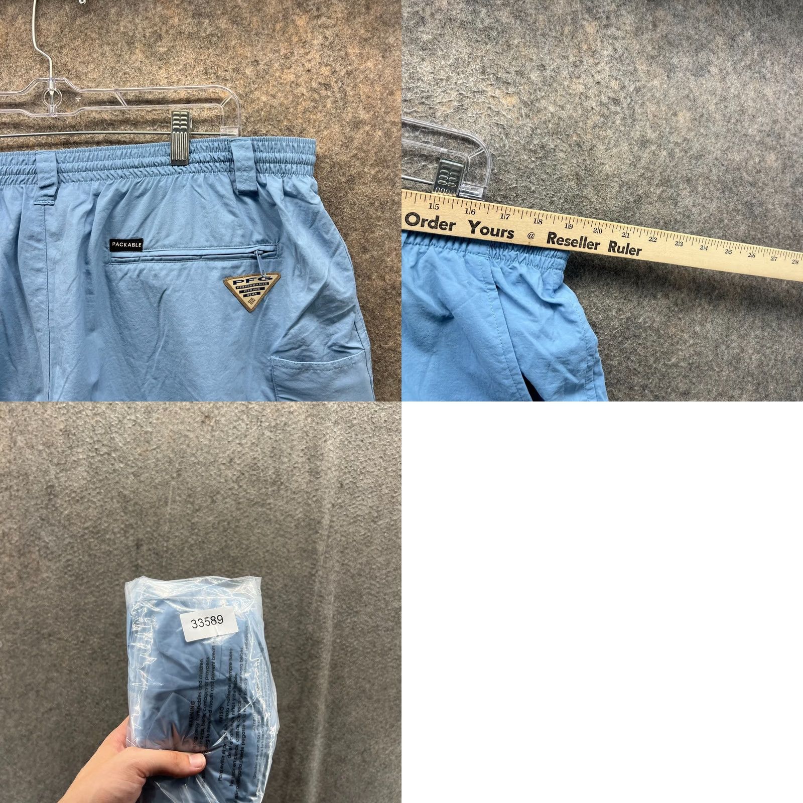 Vintage VINTAGE Columbia Shorts Mens XL Light Blue Nylon PFG Packable Quick Dry Fishing Casual Summer - Mens Size US 36 / EU 52 - 8 Thumbnail