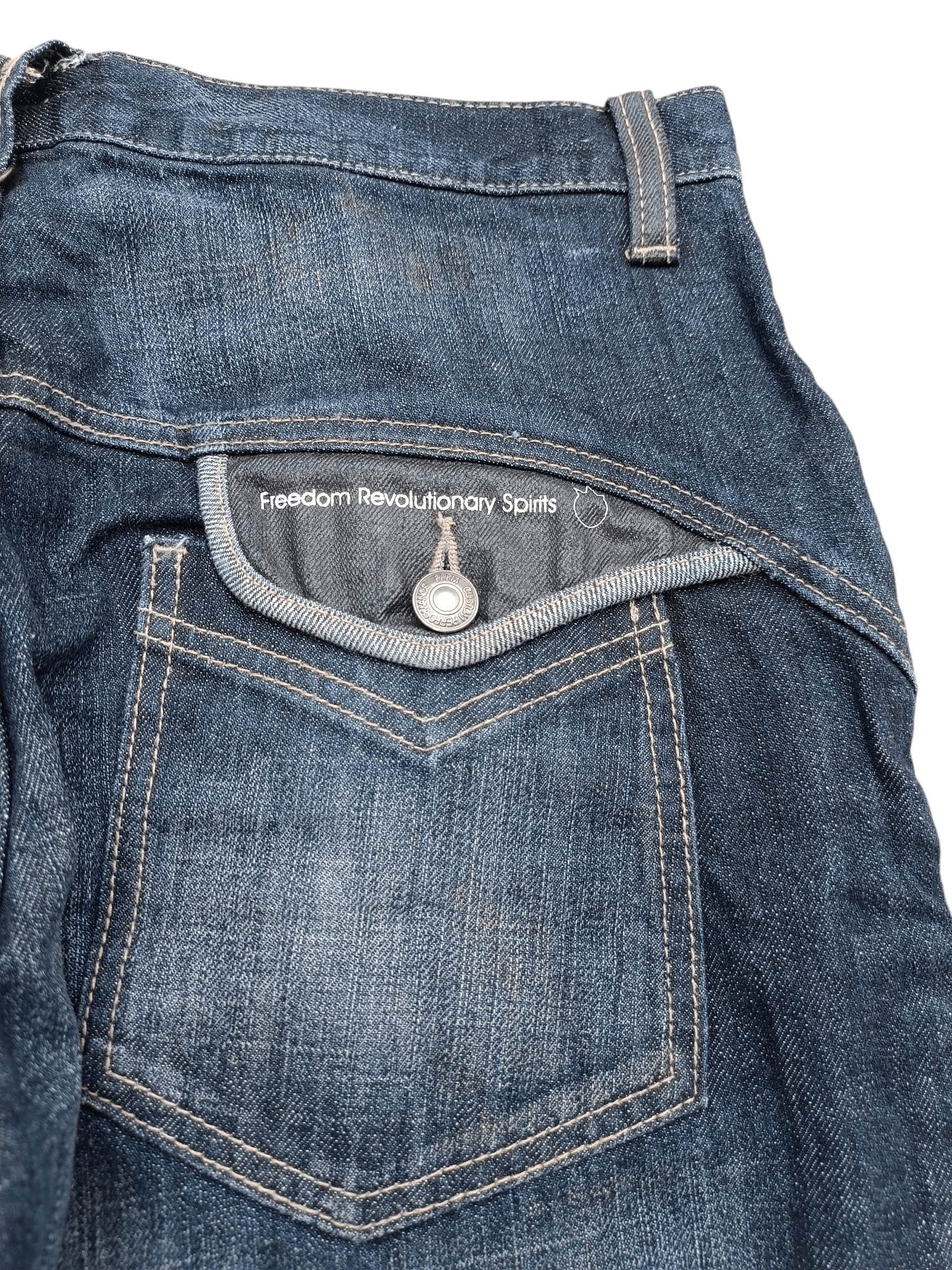14th Addiction SICK RARE 🔥 PPFM WITH STRAP WHISKERS FADED DENIM Size US 30 / EU 46 - 15 Thumbnail