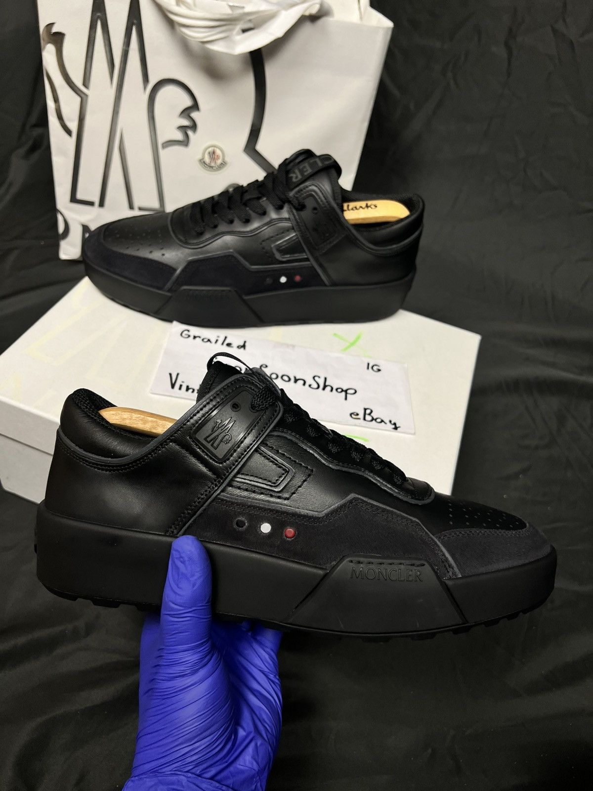 Moncler DSWT Moncler Promyx Space D low top leather and suede Size US 10 / EU 43 - 1 Thumbnail