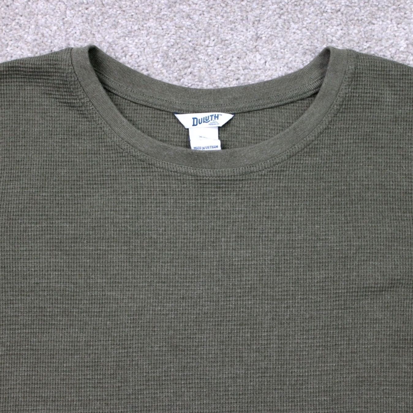Vintage Duluth Women Shirt 2XL Green Thermal Long Sleeve Crew Pullover Casual Knit Cotton Blend Modern Basic Size XXL / US 16-18 / IT 52-54 - 3 Thumbnail