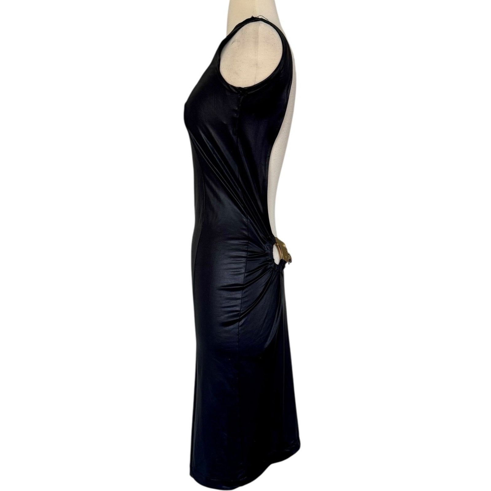 Other JENNIFER GRACE Faux Leather Handcuff Bodycon Police Dress Size S / US 4 / IT 40 - 12 Thumbnail