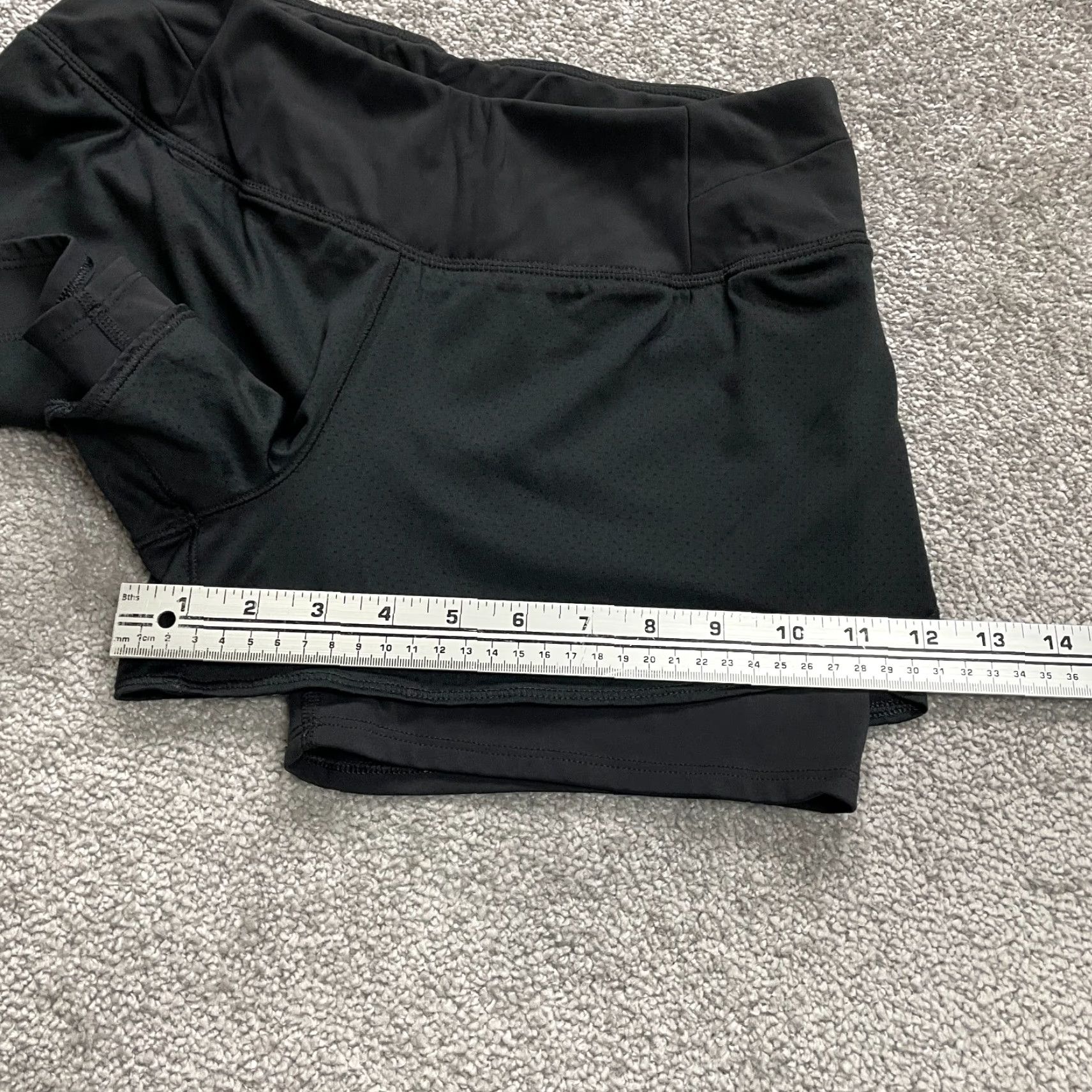 Vintage Stay Powerful Womens Black Active Shorts Athletic Athleisure Gym Running 28x3 Size 28" / US 6 / IT 42 - 7 Thumbnail