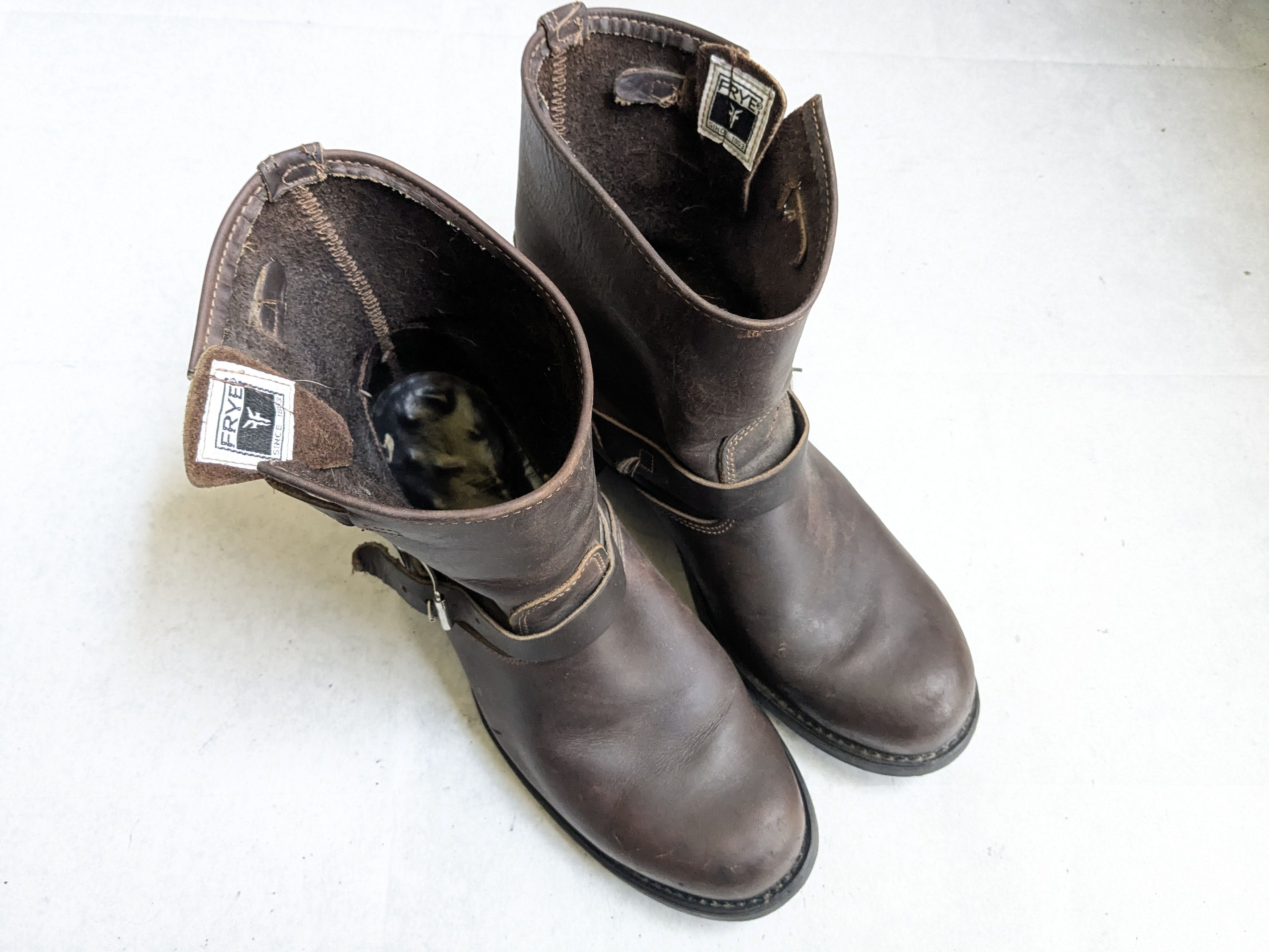 Frye Frye Engineer Boots Brown 12 M Leather Buckle Size US 12 / EU 45 - 4 Thumbnail