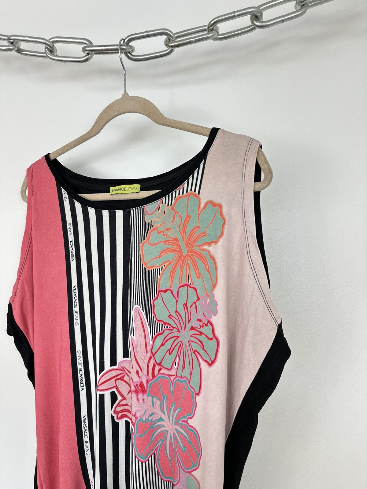 Versace Vintage Versace Designer Luxury Archival Y2K Floral Dress Size XL / US 12-14 / IT 48-50 - 6 Thumbnail
