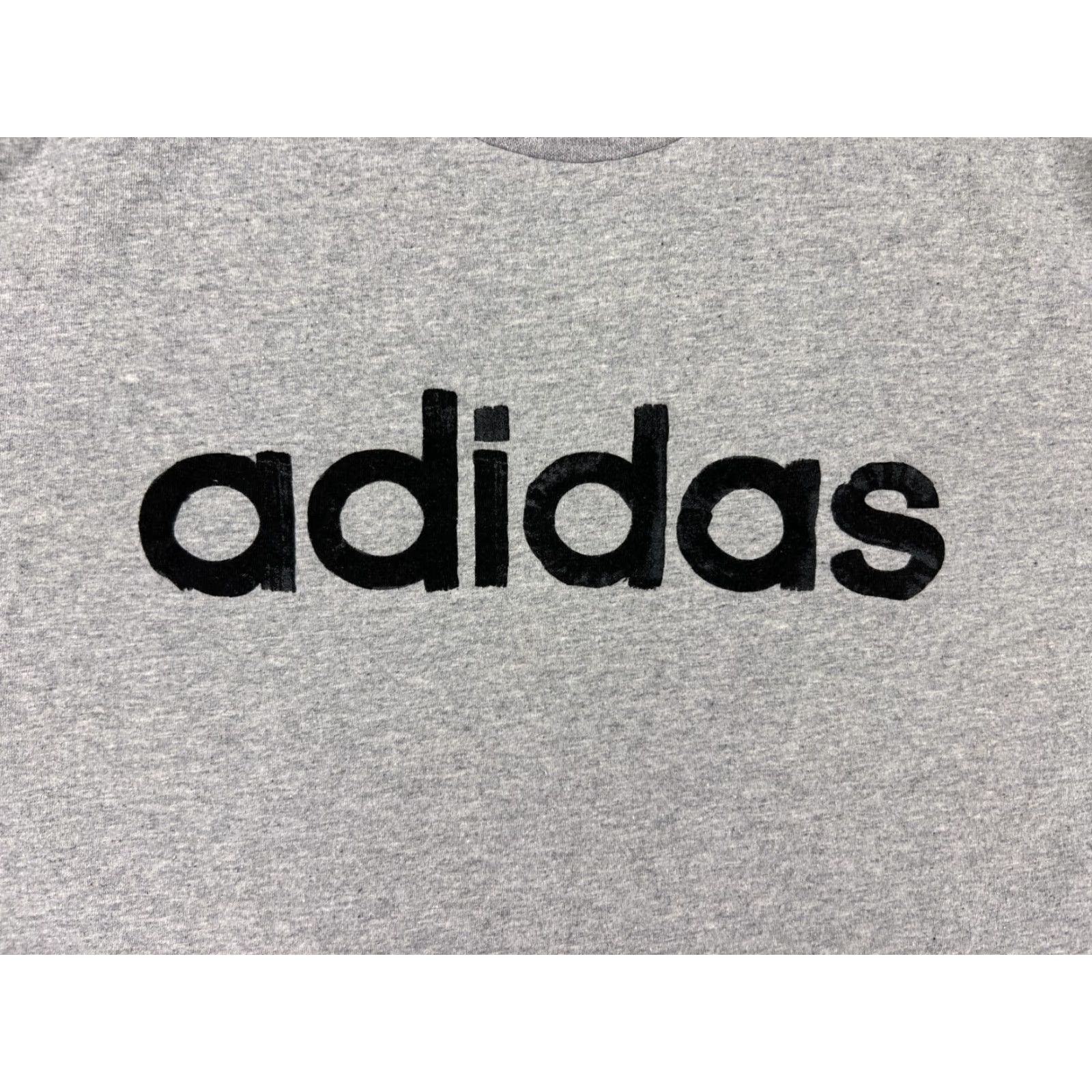 Adidas Adidas Shirt Mens Large Gray Short Sleeve Crew Neck Cotton Spellout Logo Size US L / EU 52-54 / 3 - 3 Thumbnail