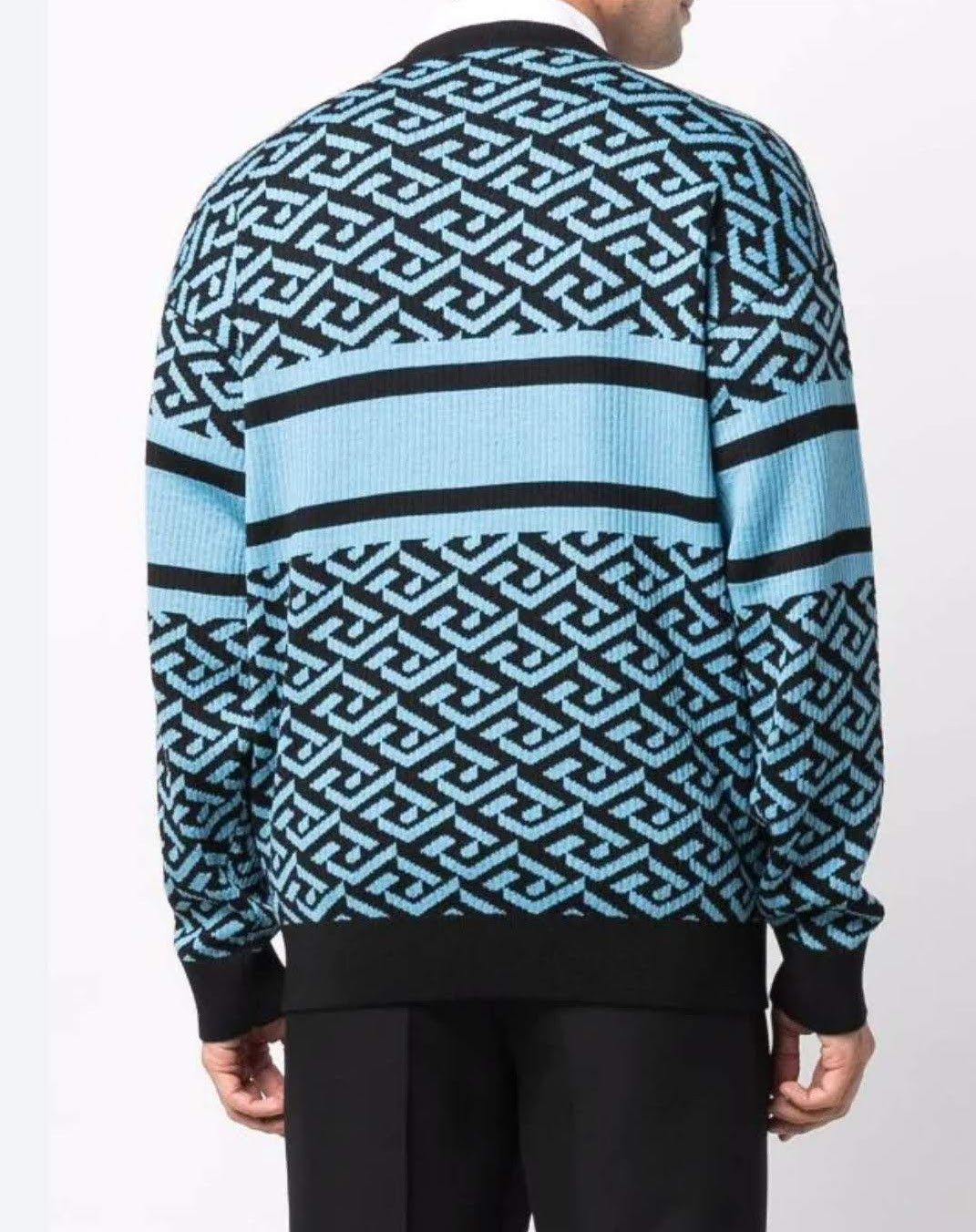 Versace La Greca Medusa Jacquard Sweater Size US M / EU 48-50 / 2 - 2 Thumbnail
