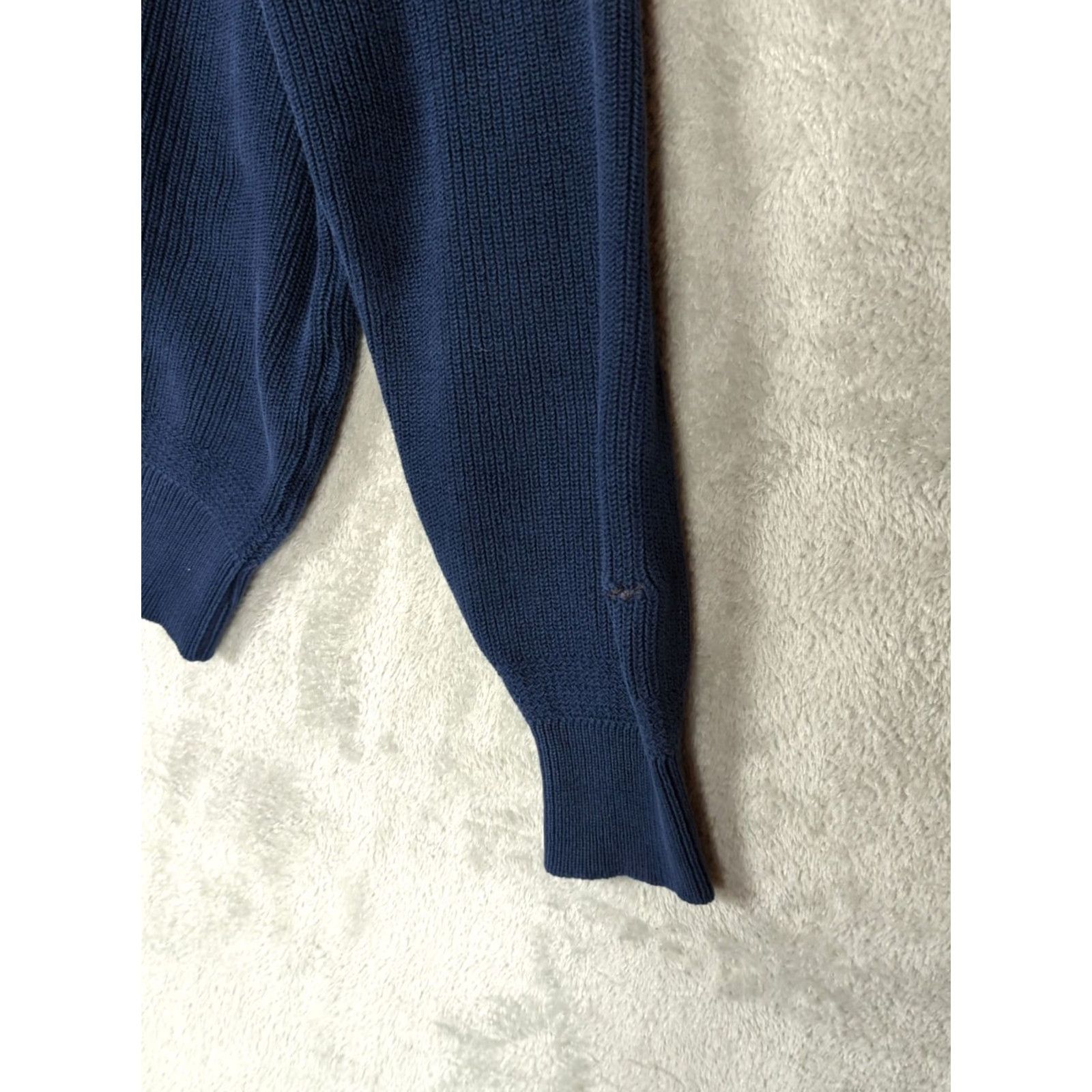 Vintage VINTAGE L.L. Bean Sweater Men’s L Blue Henley Knit Pullover flaw Shuades? Size US L / EU 52-54 / 3 - 7 Thumbnail